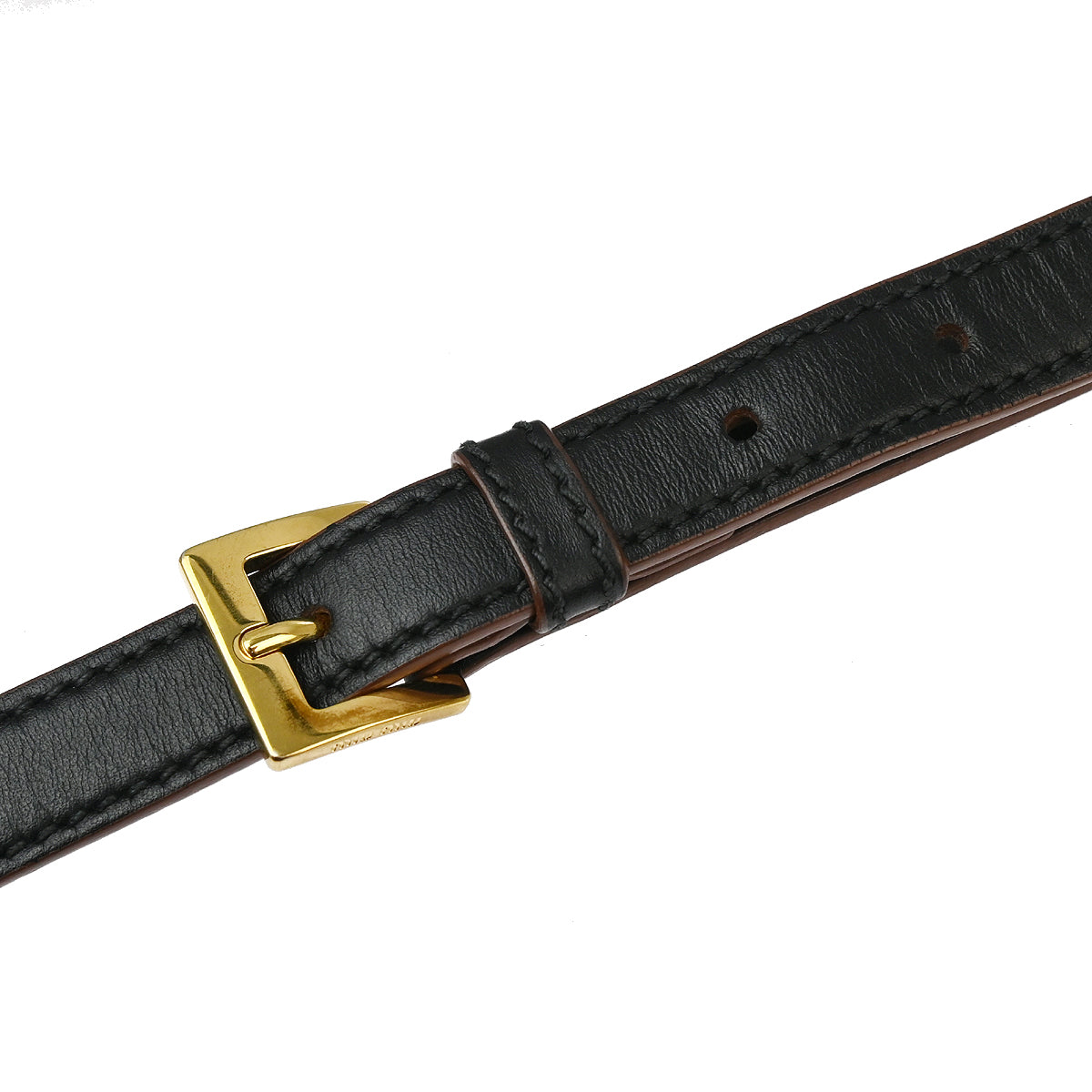 Miu Miu Black Goatskin Shoulder Bag