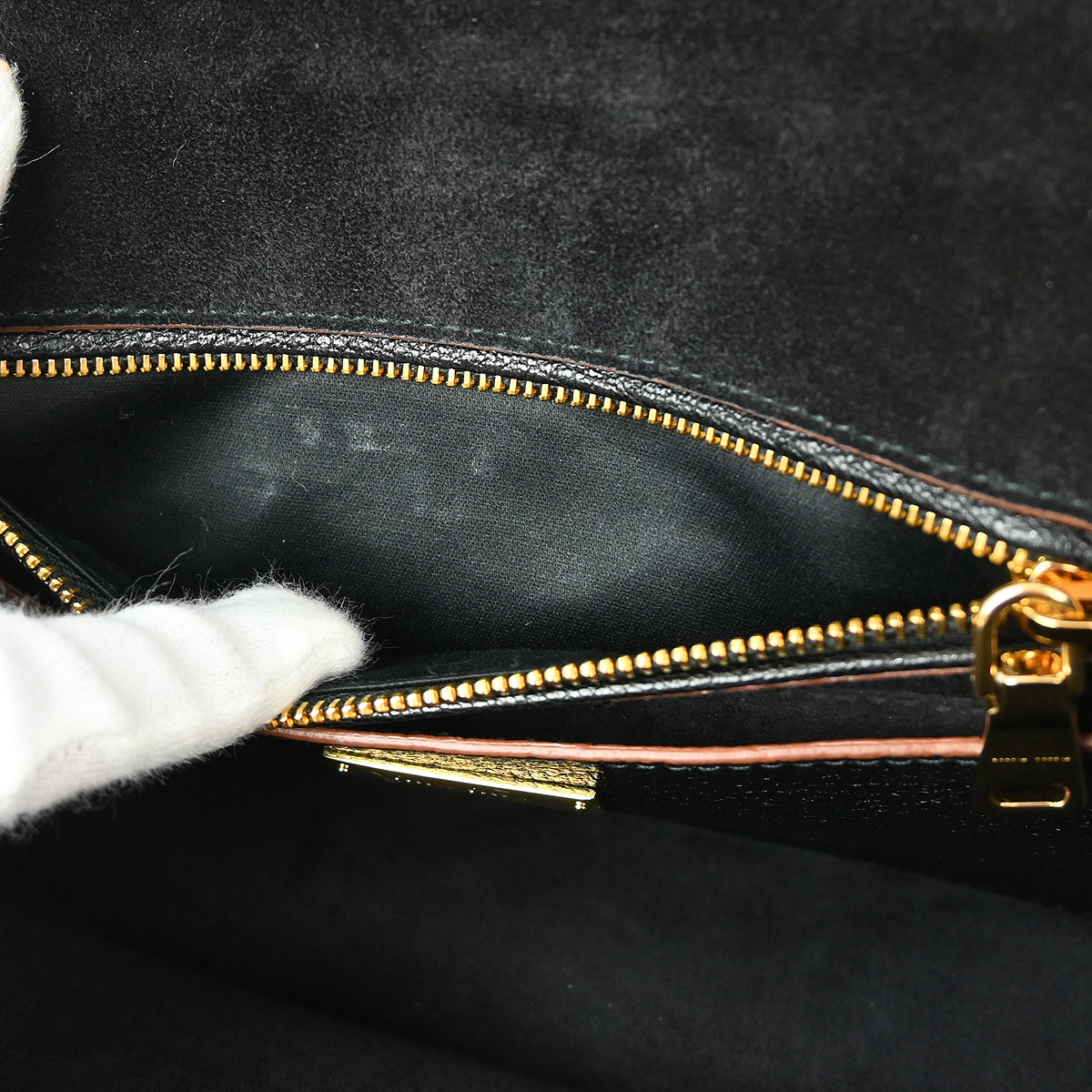 Miu Miu Black Goatskin Shoulder Bag