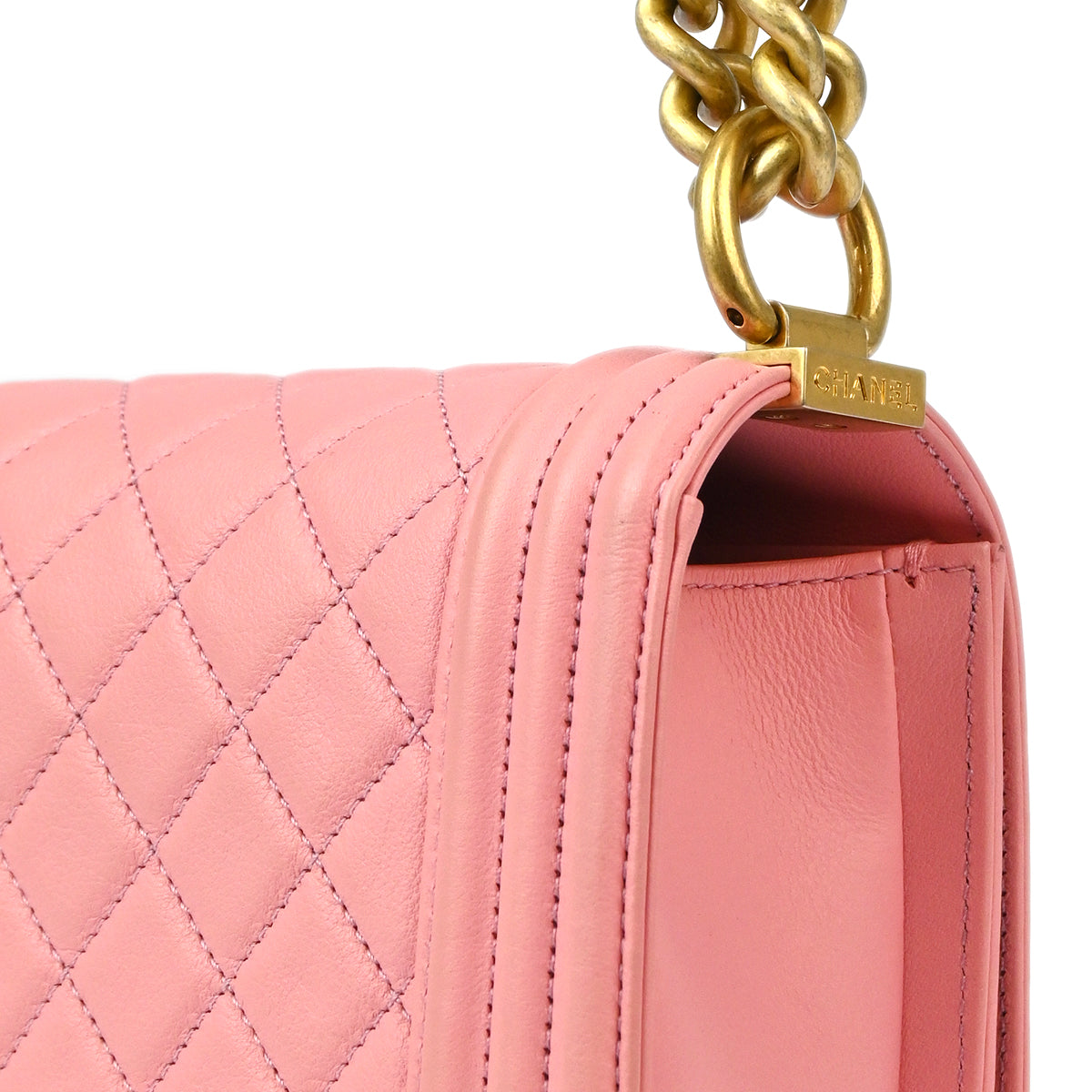 Boy Chanel 2019 Pink Calfskin Small Chain Shoulder Bag