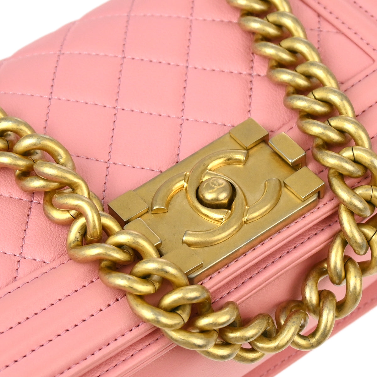 Boy Chanel 2019 Pink Calfskin Small Chain Shoulder Bag