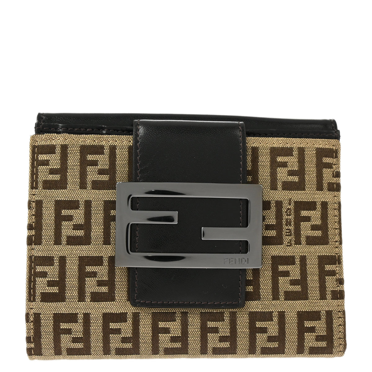Fendi Brown Zucchino Wallet Purse