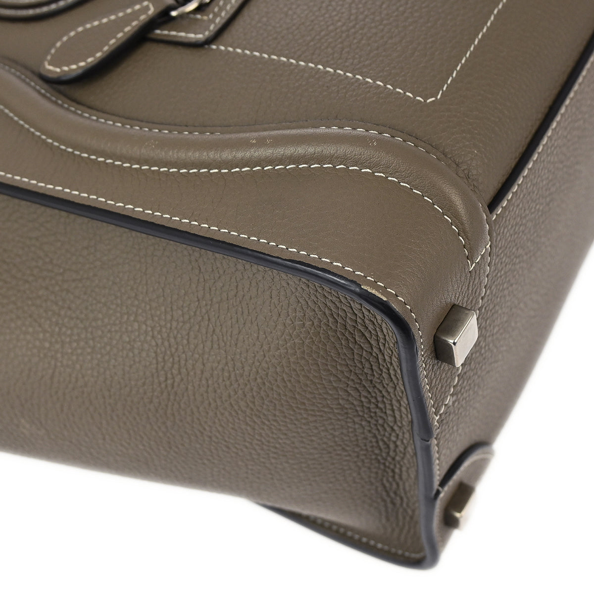 Celine Gray Micro Luggage Handbag