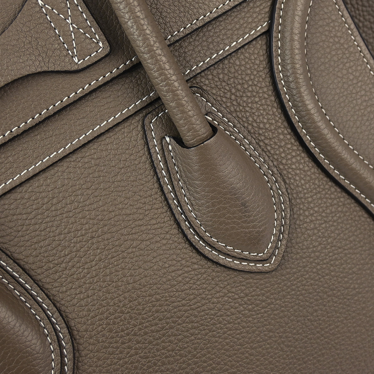 Celine Gray Micro Luggage Handbag