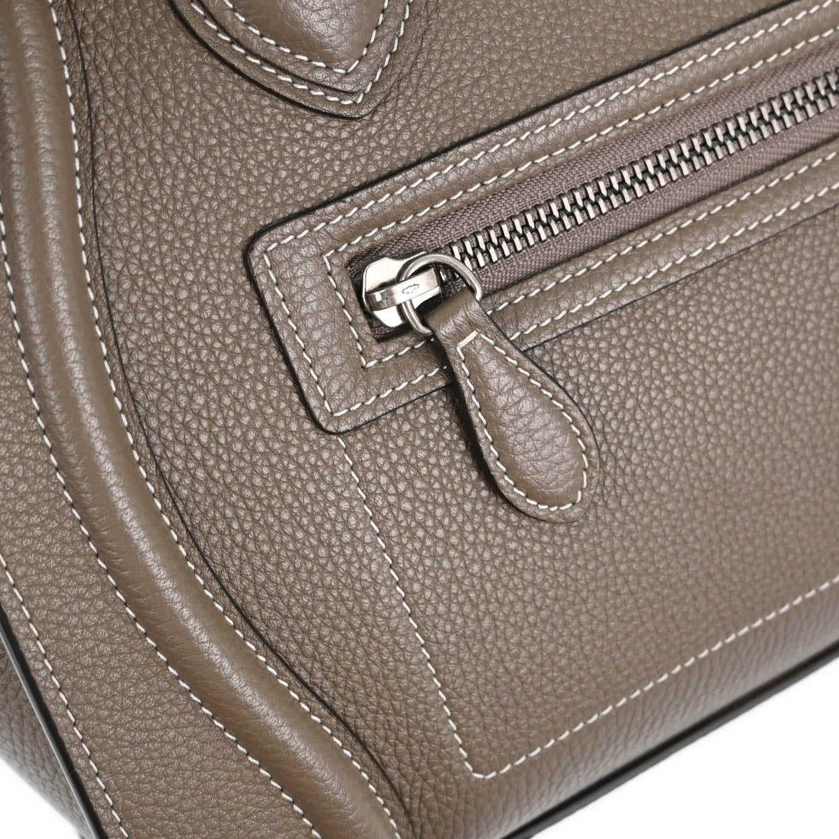 Celine Gray Luggage Micro Shopper Handbag