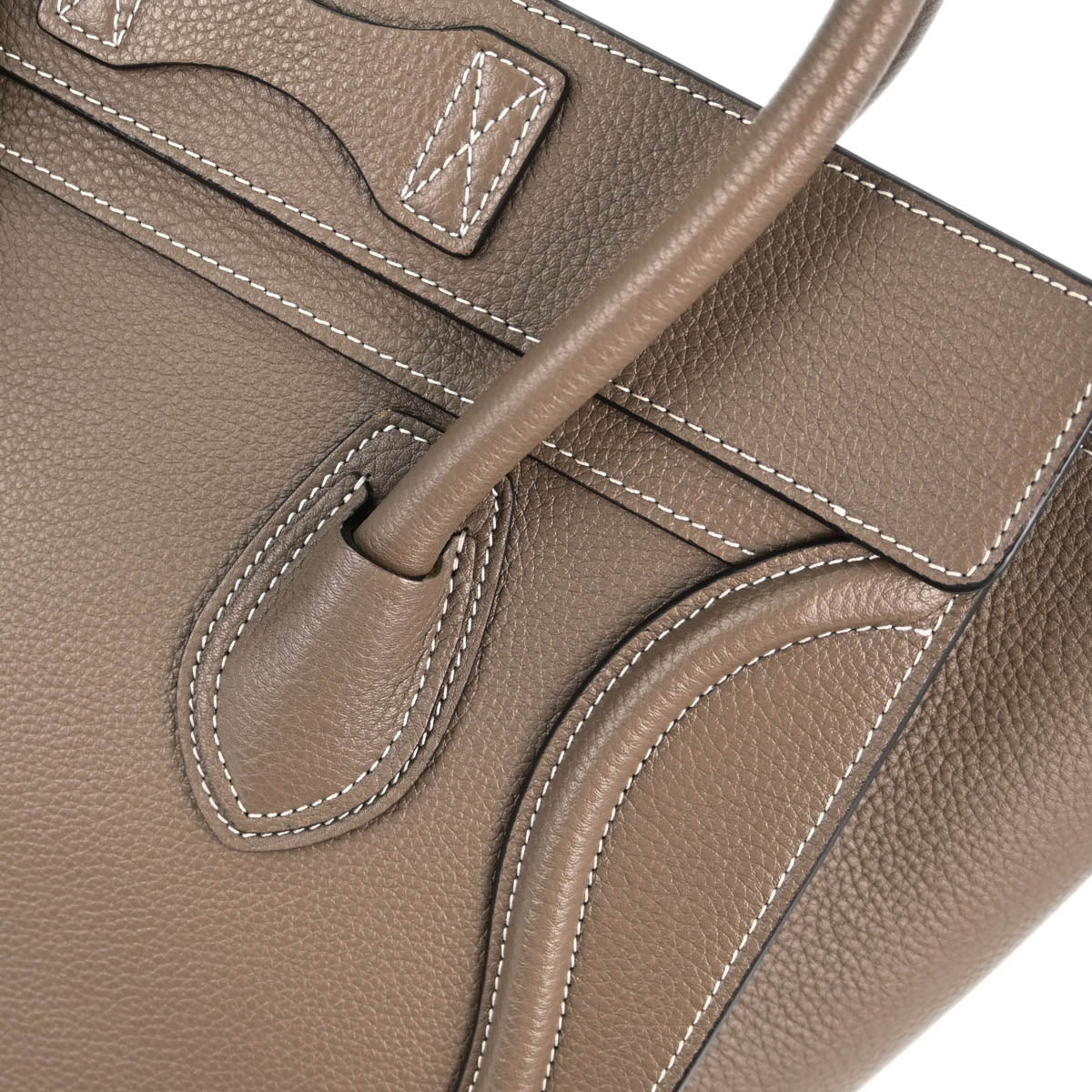 Celine Gray Luggage Micro Shopper Handbag