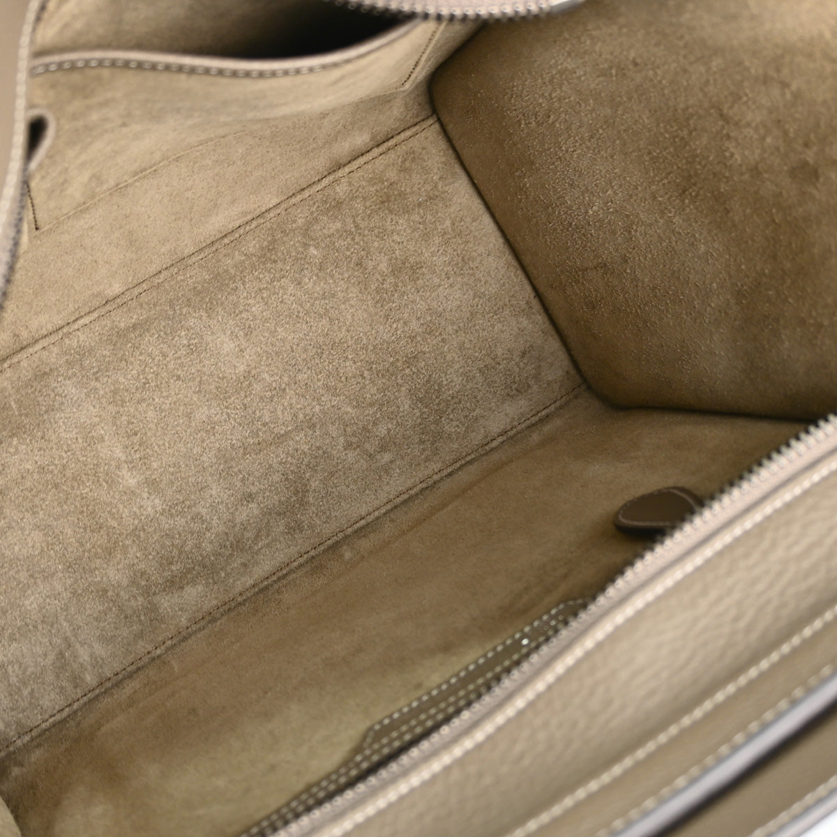 Celine Gray Luggage Micro Shopper Handbag