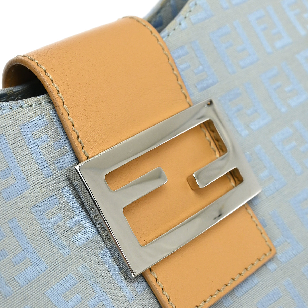 Fendi Blue Zucchino Hobo Handbag