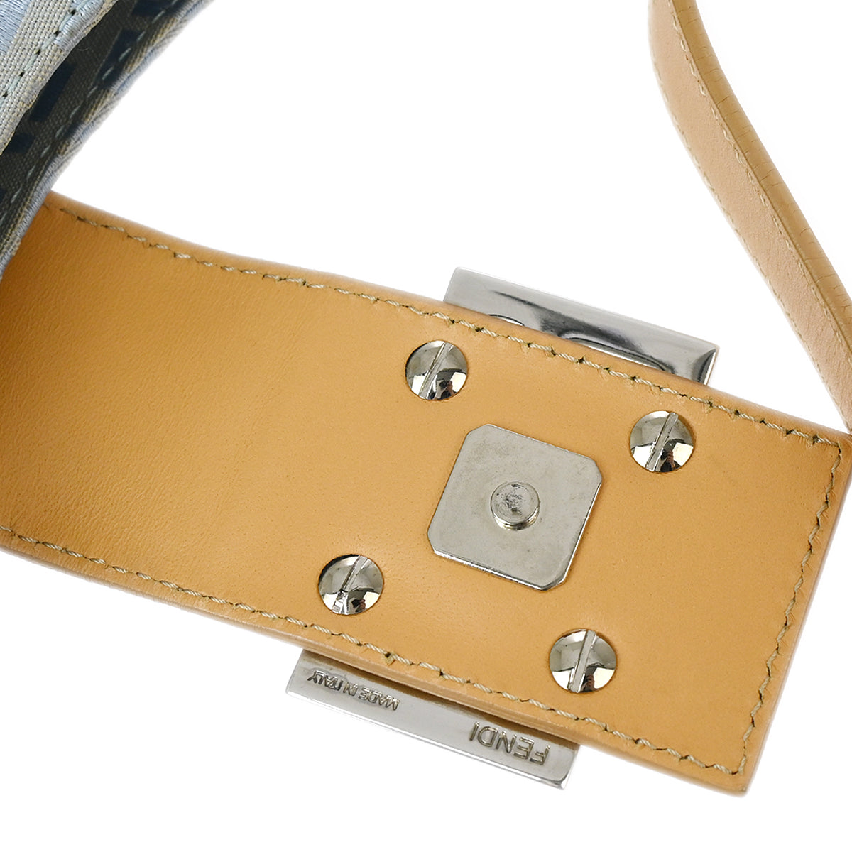 Fendi Blue Zucchino Hobo Handbag