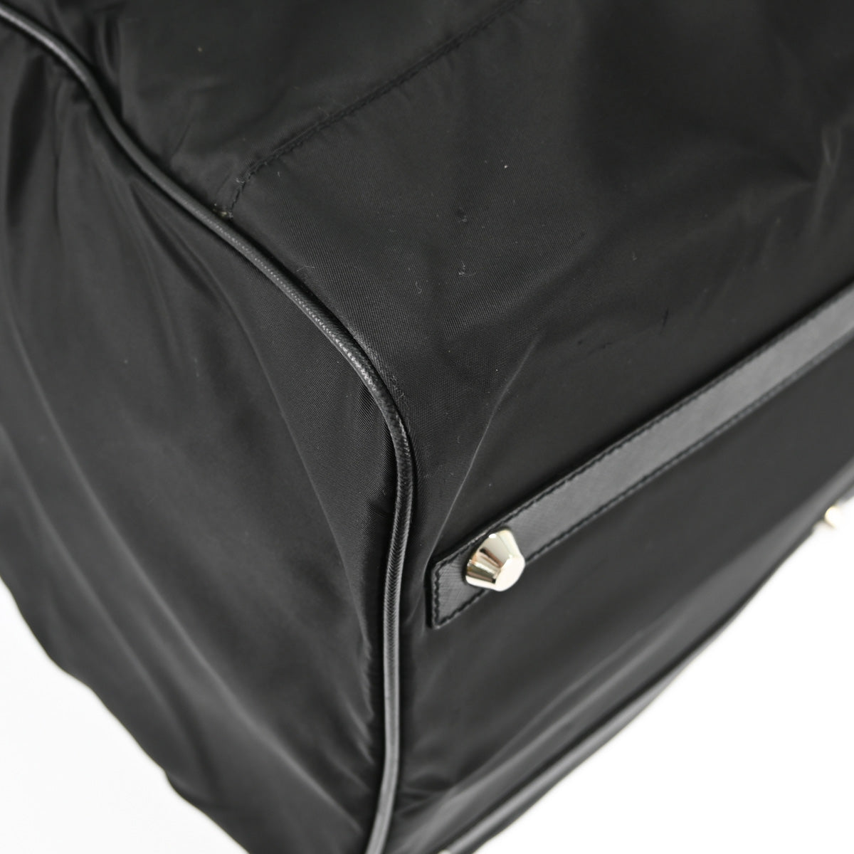 Prada Black Nylon 2way Duffle Shoulder Handbag