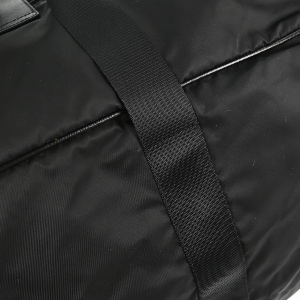 Prada Black Nylon 2way Duffle Shoulder Handbag