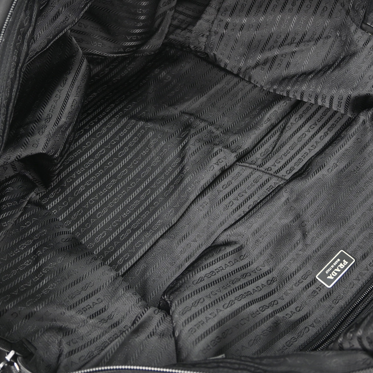 Prada Black Nylon 2way Duffle Shoulder Handbag