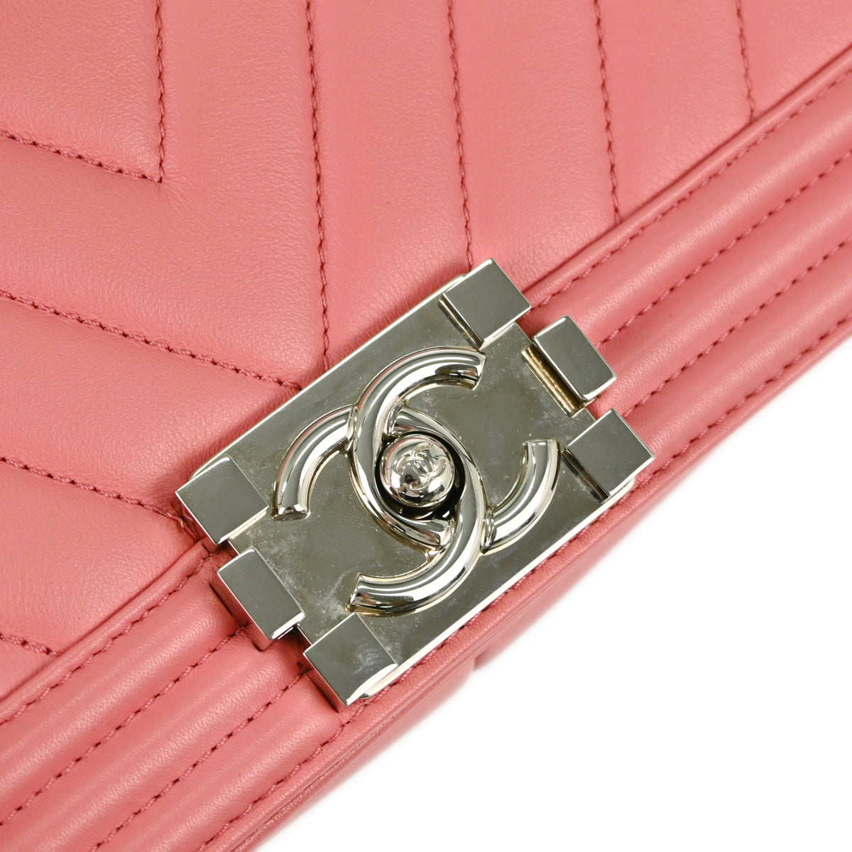 Boy Chanel 2016-2017 Pink Lambskin Medium Double Chain Shoulder Bag