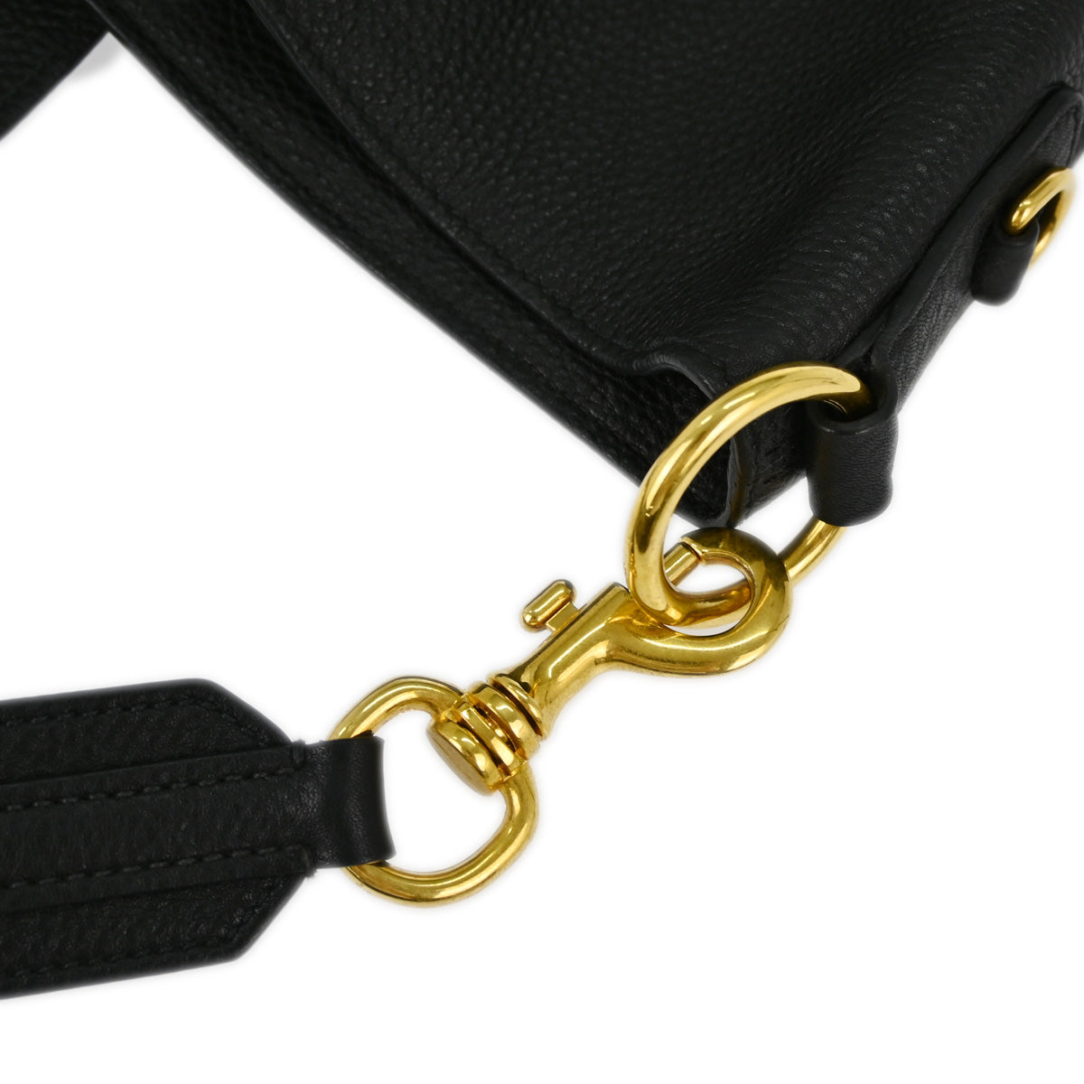 Miu Miu Black Leather Hobo Bag