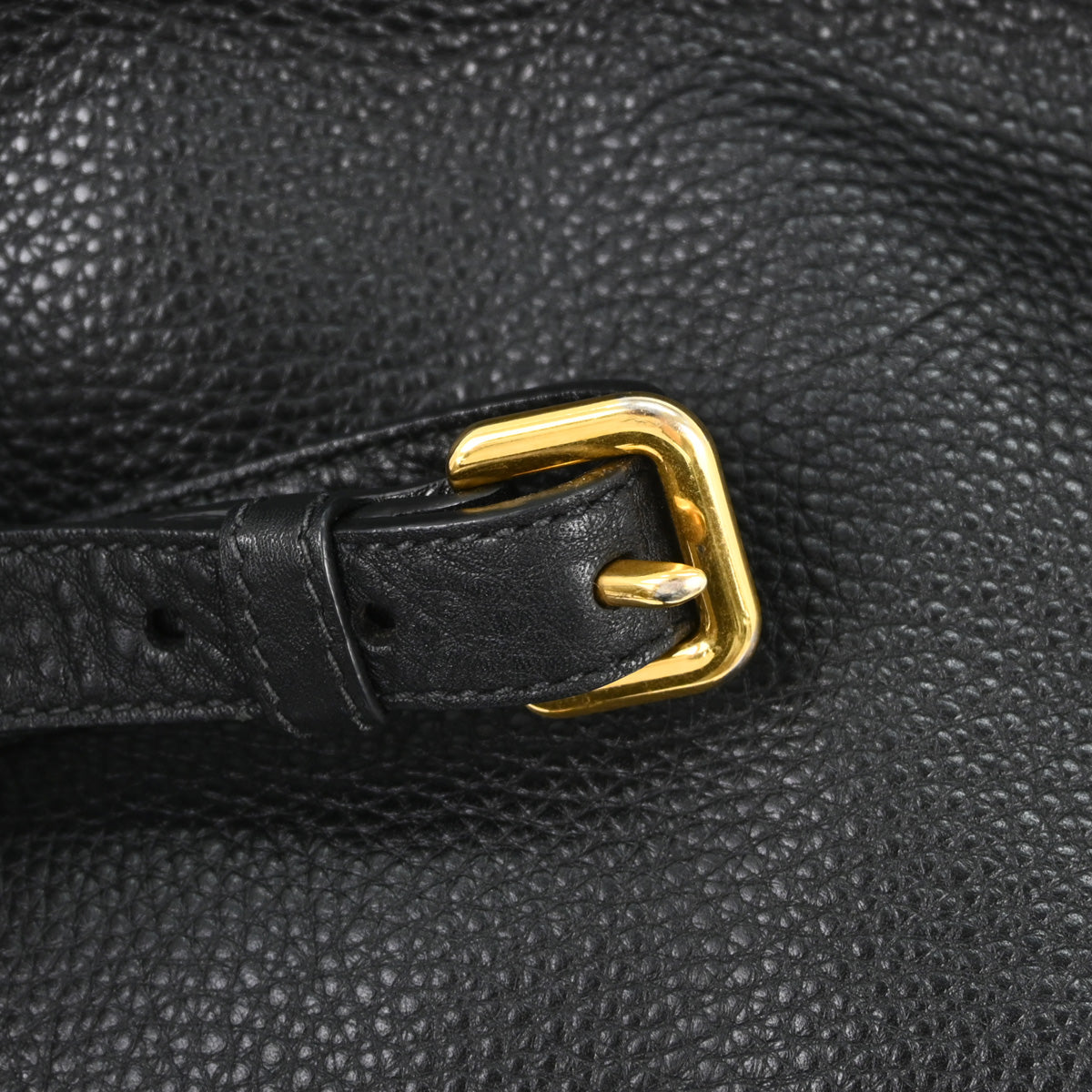 Prada Black Leather 2way Shoulder Tote Handbag