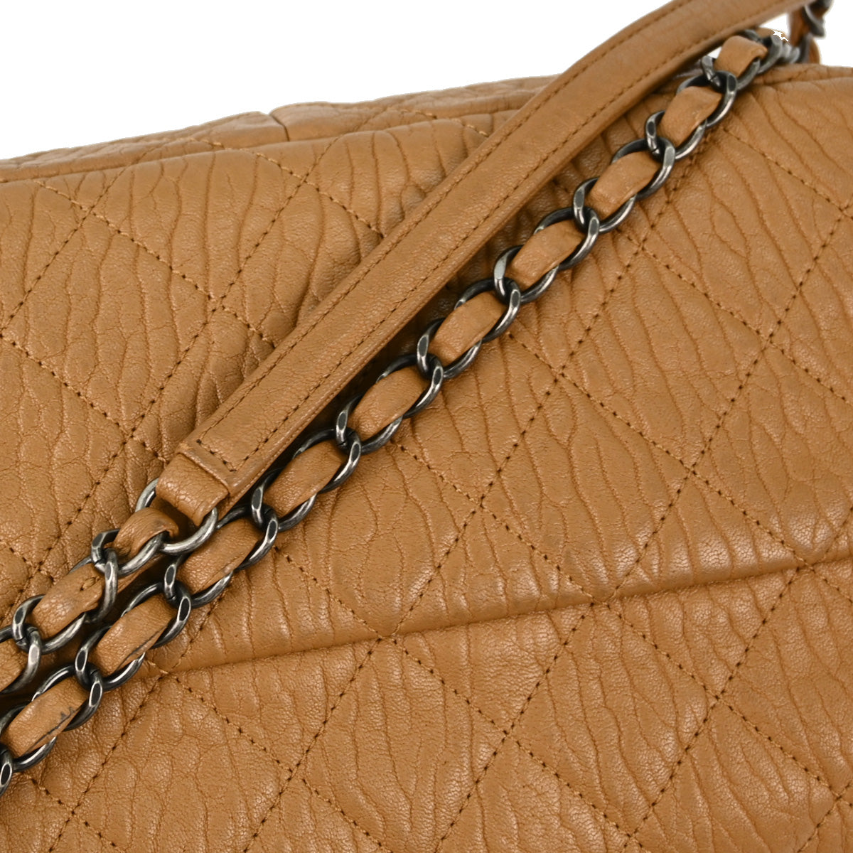 Chanel 2015-2016 Brown Leather Classic Single Flap Shoulder Bag