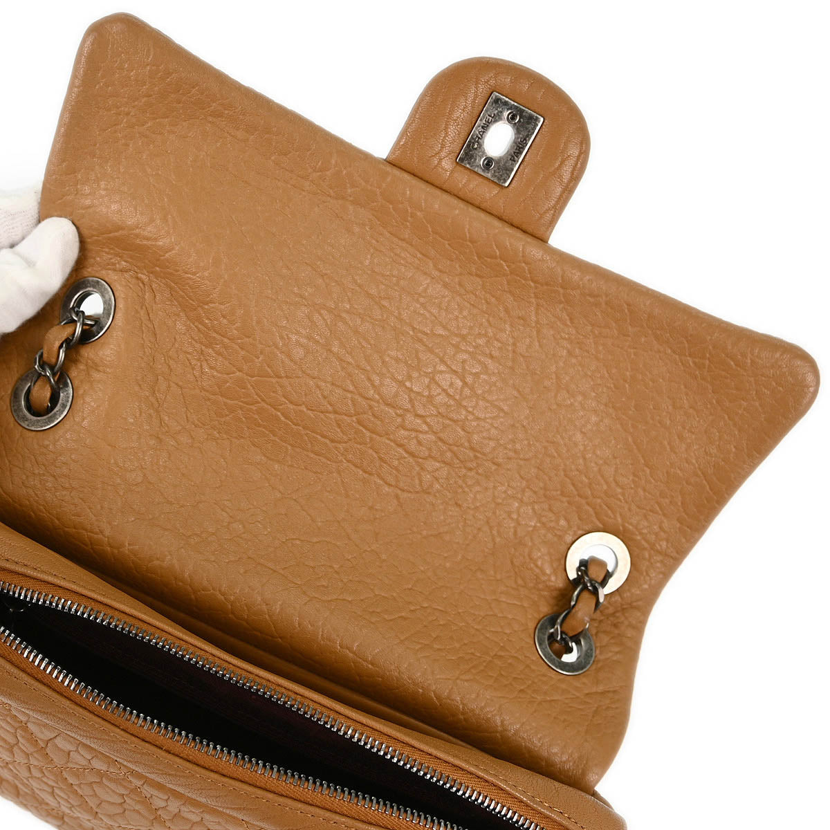 Chanel 2015-2016 Brown Leather Classic Single Flap Shoulder Bag