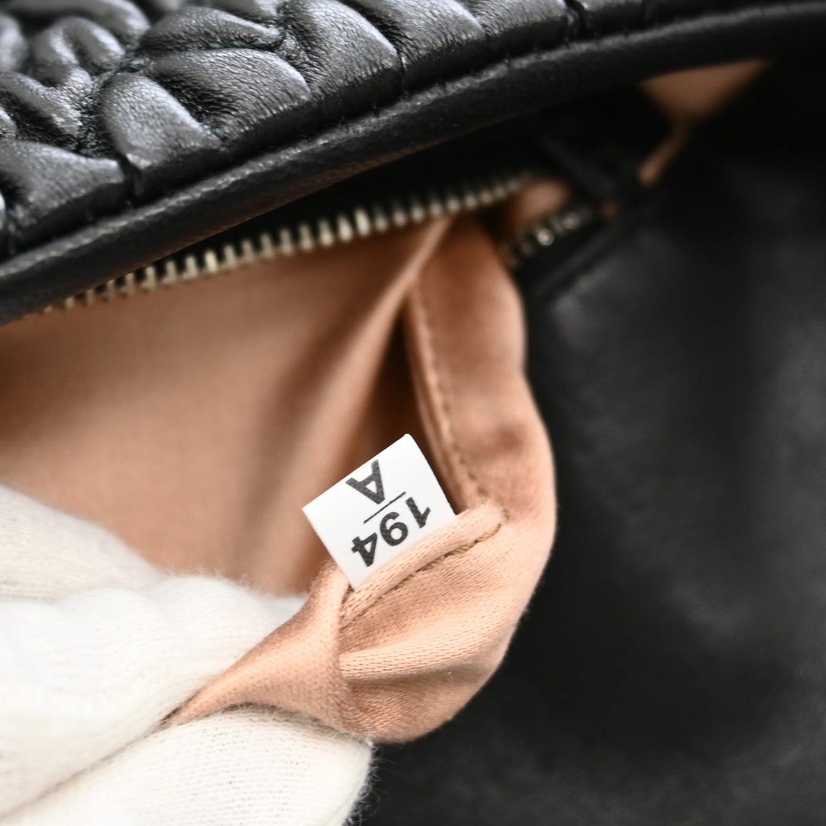 Miu Miu Black Lambskin Nappa Crystal Handbag