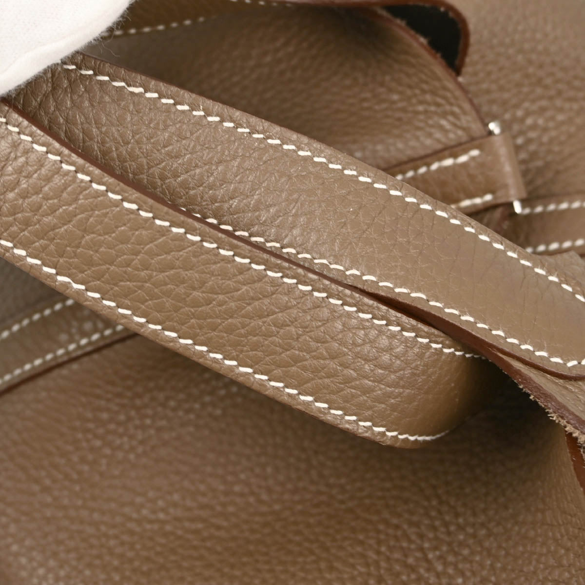 Hermes 2011 Etoupe Taurillon Clemence Picotin 18 PM Handbag