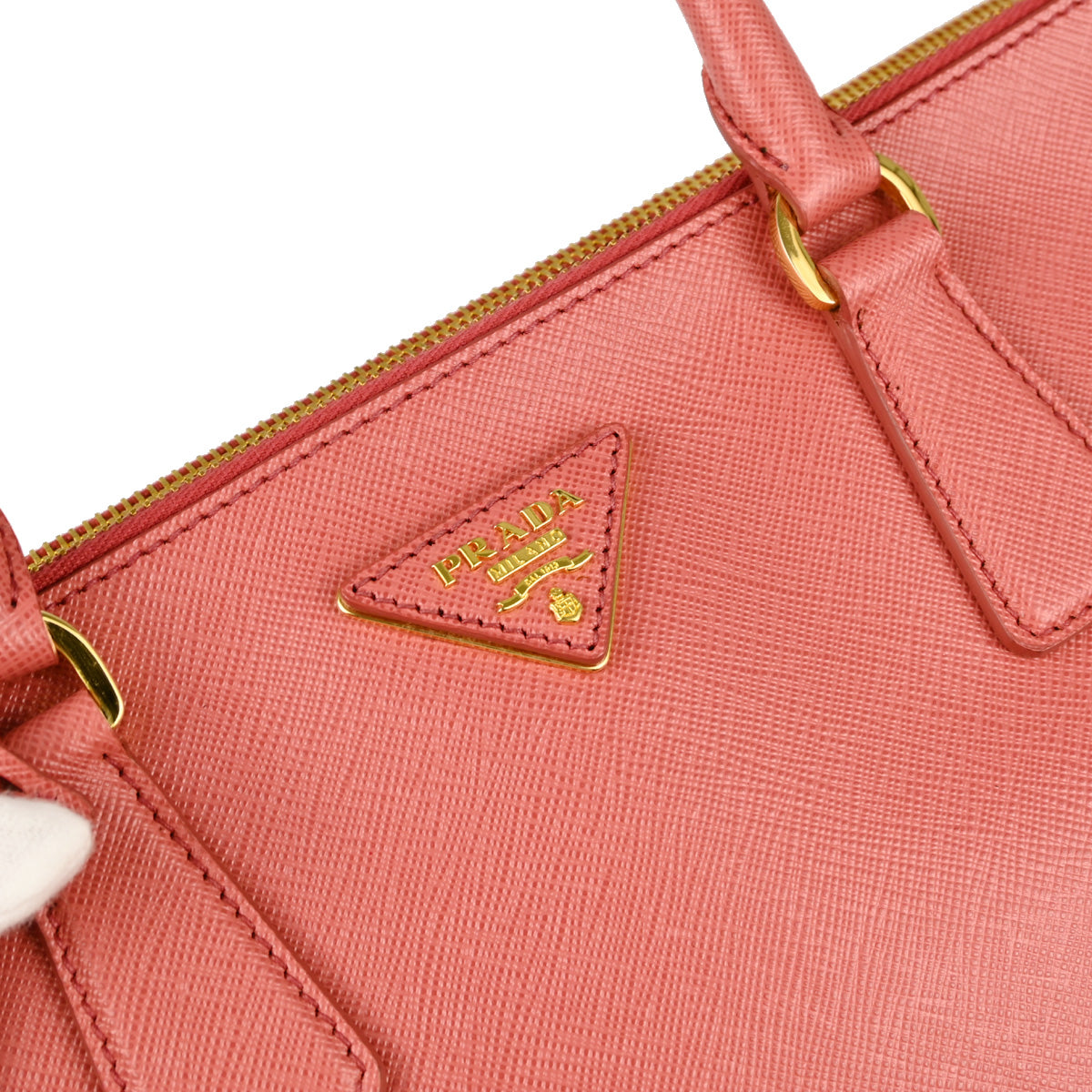 Prada Pink Leather Galleria 2way Tote Handbag