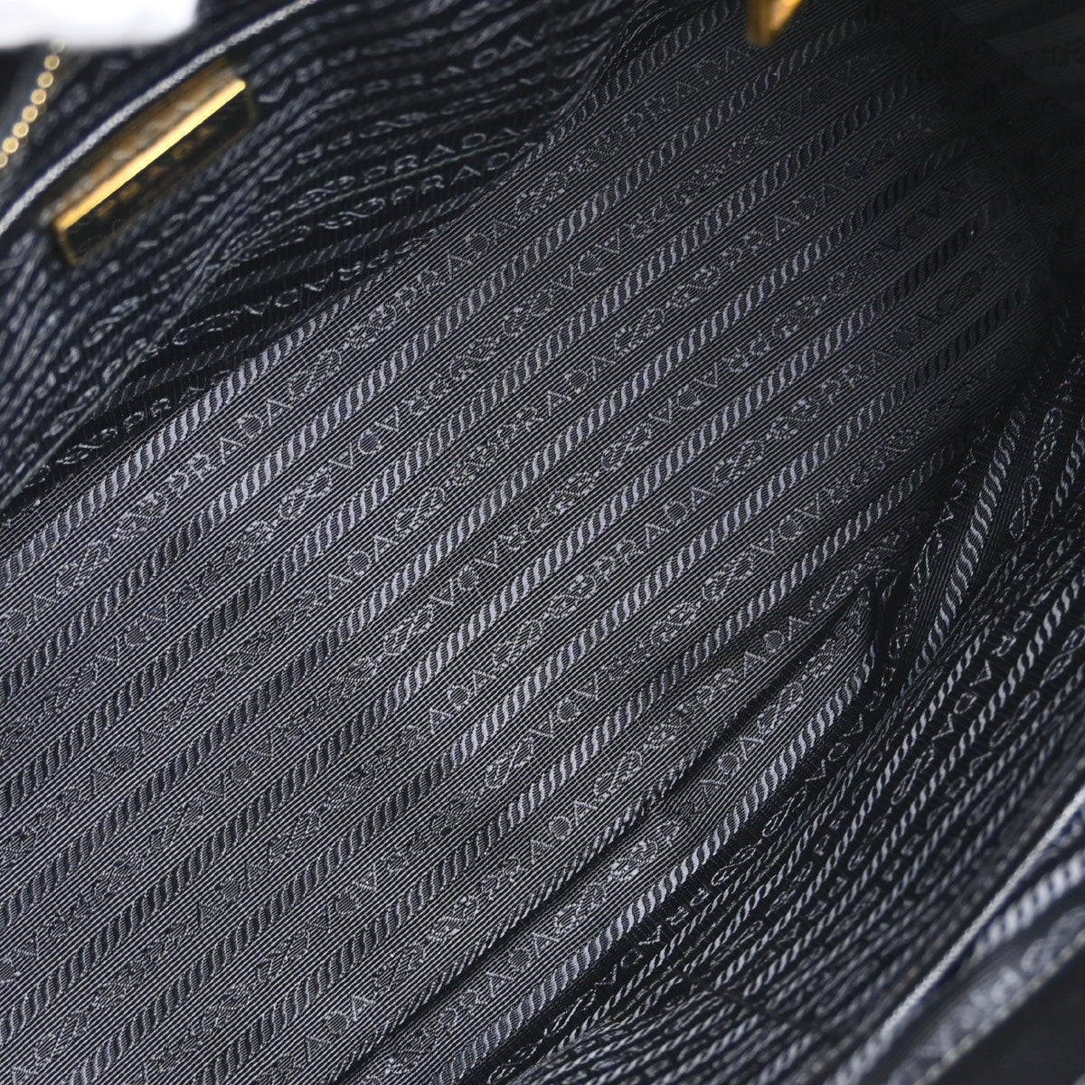 Prada Black Leather Galleria 2way Tote Handbag