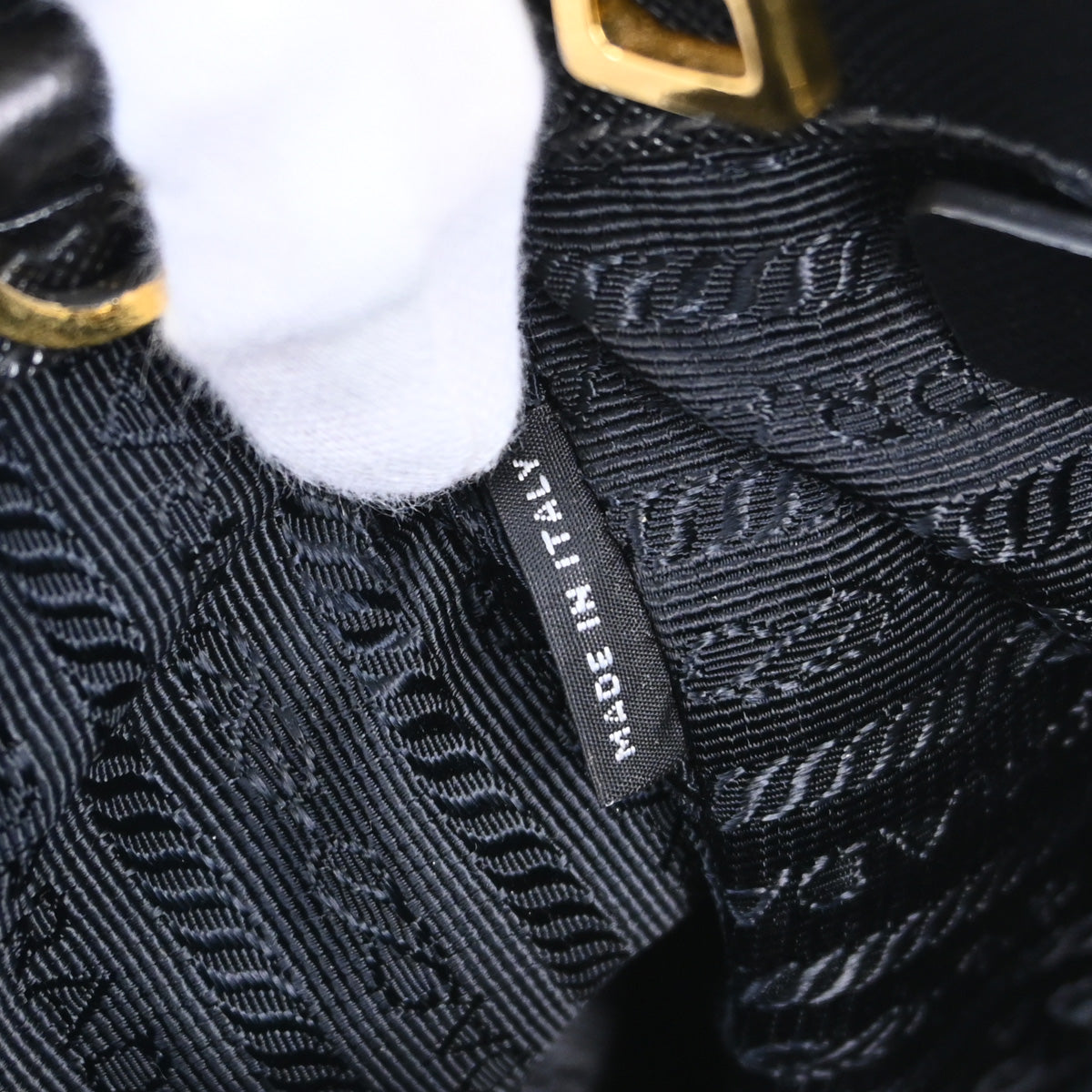 Prada Black Leather Galleria 2way Tote Handbag