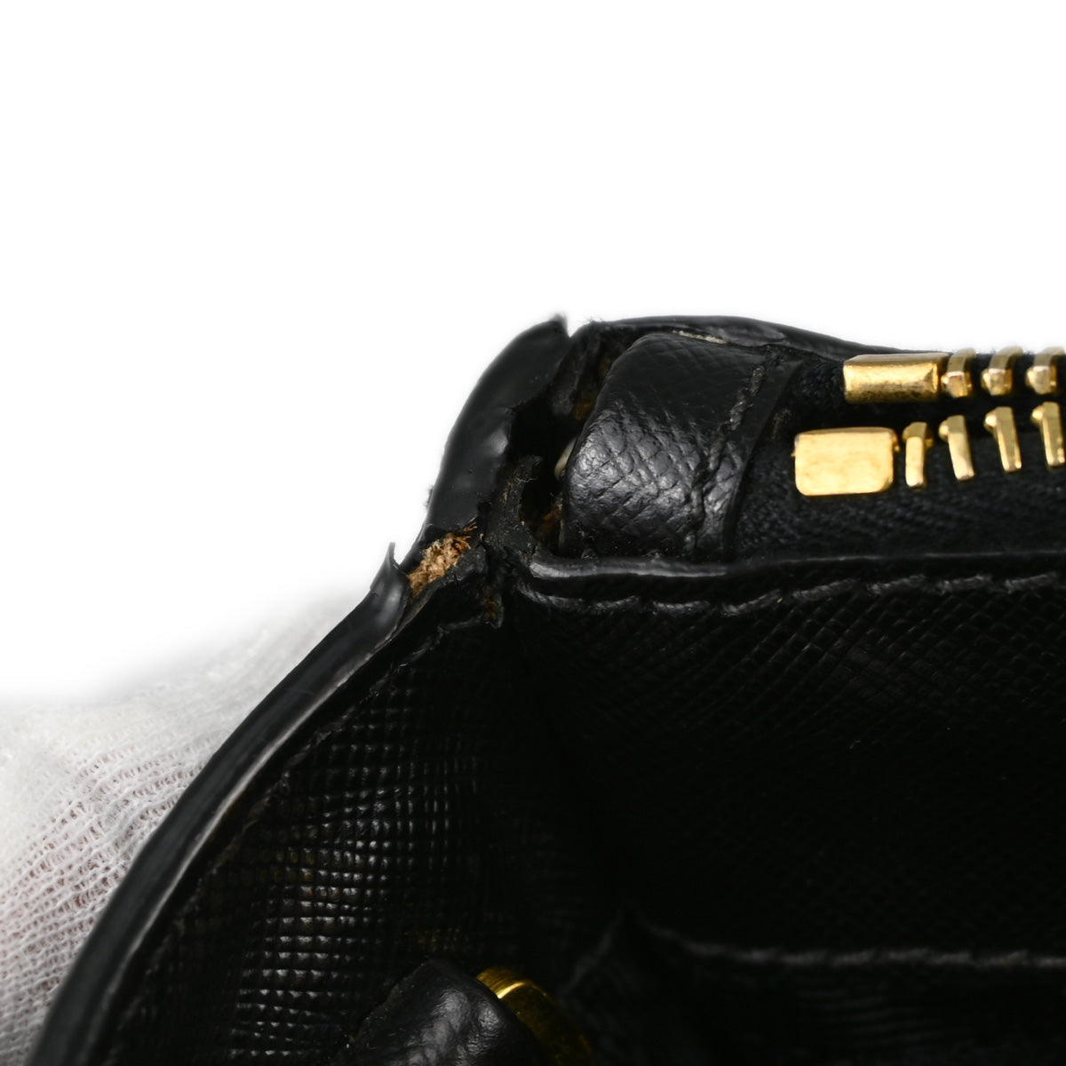 Prada Black Leather Galleria 2way Tote Handbag