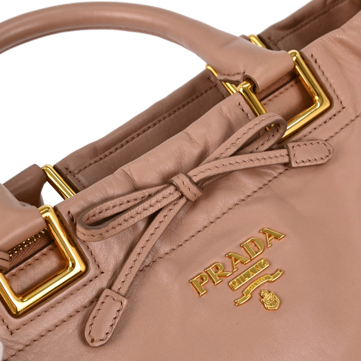 Prada Pink Leather 2way Tote Handbag