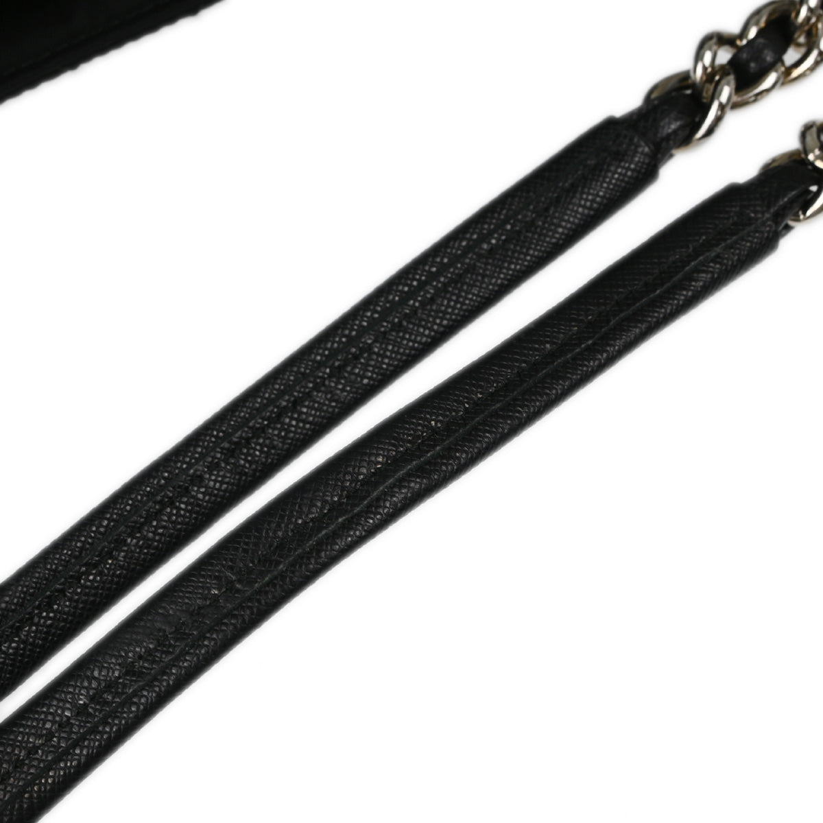 Prada Black Nylon Chain Tote Handbag
