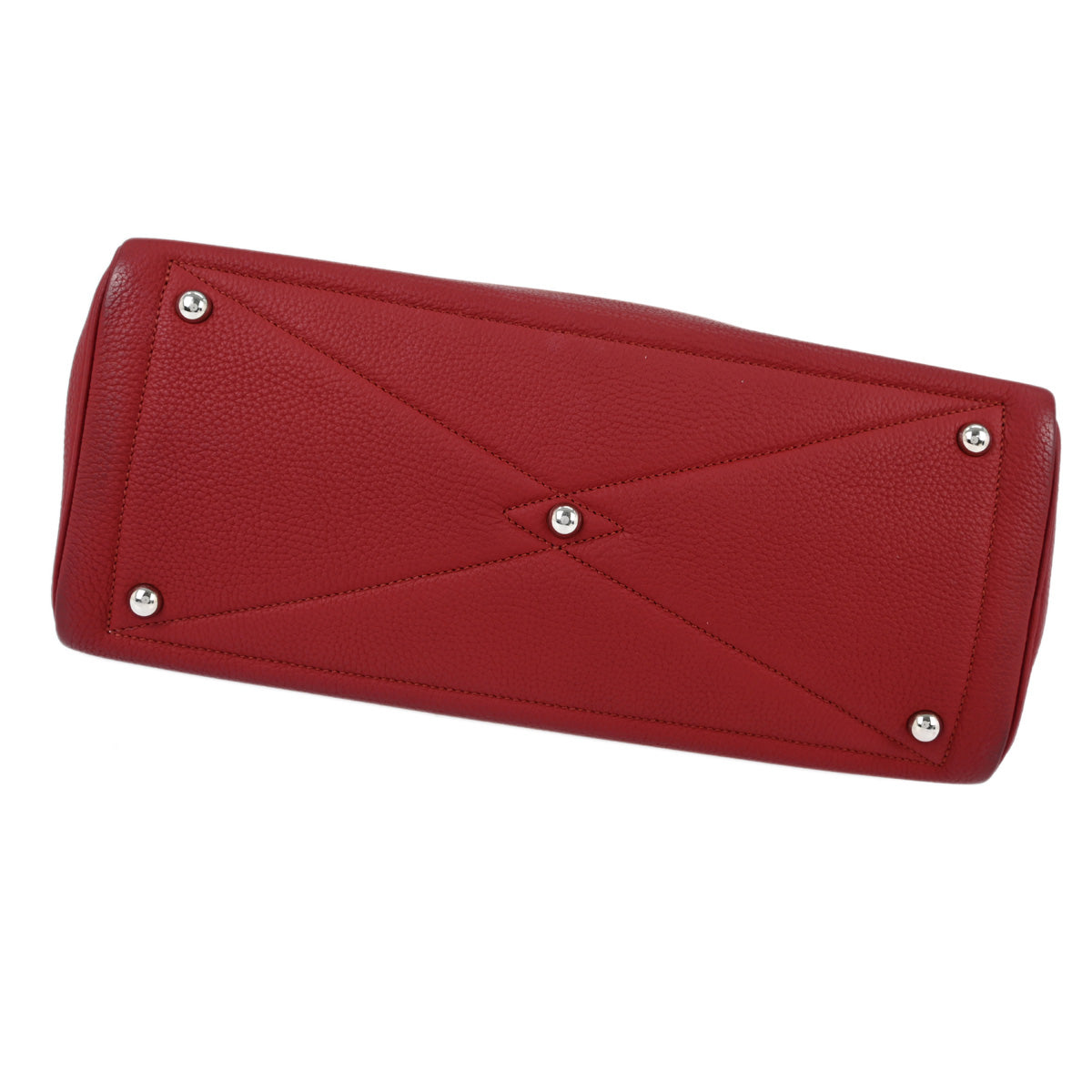Hermes 2016 Rouge Casaque Taurillon Clemence Victoria 35 Handbag