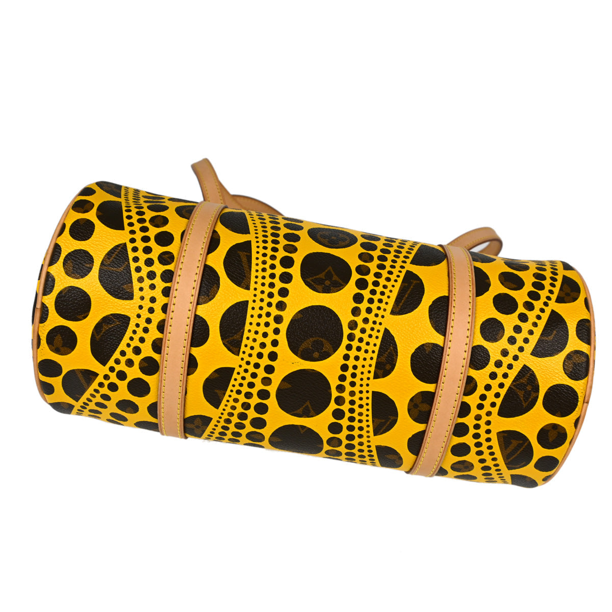 Louis Vuitton 2012 Yellow Pumpkin Dot Papillon GM Handbag M40688