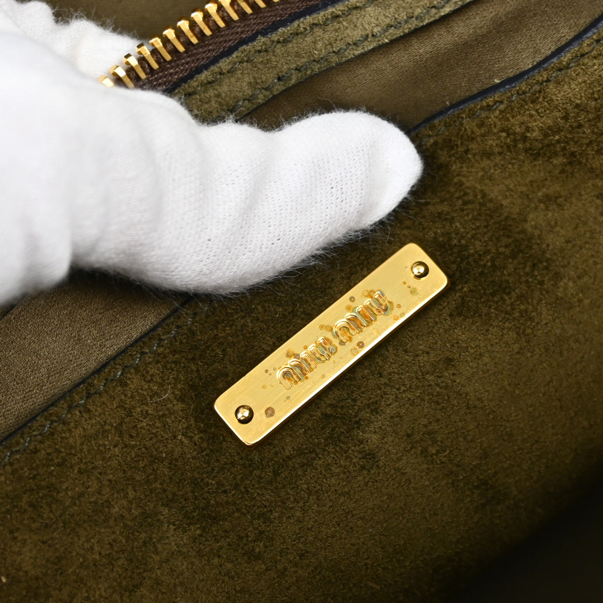 Miu Miu Navy Leather Handbag