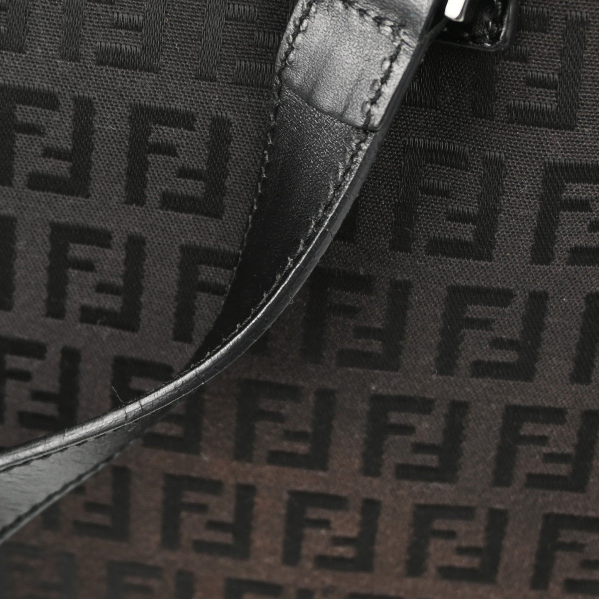 Fendi Black Zucchino Tote Handbag