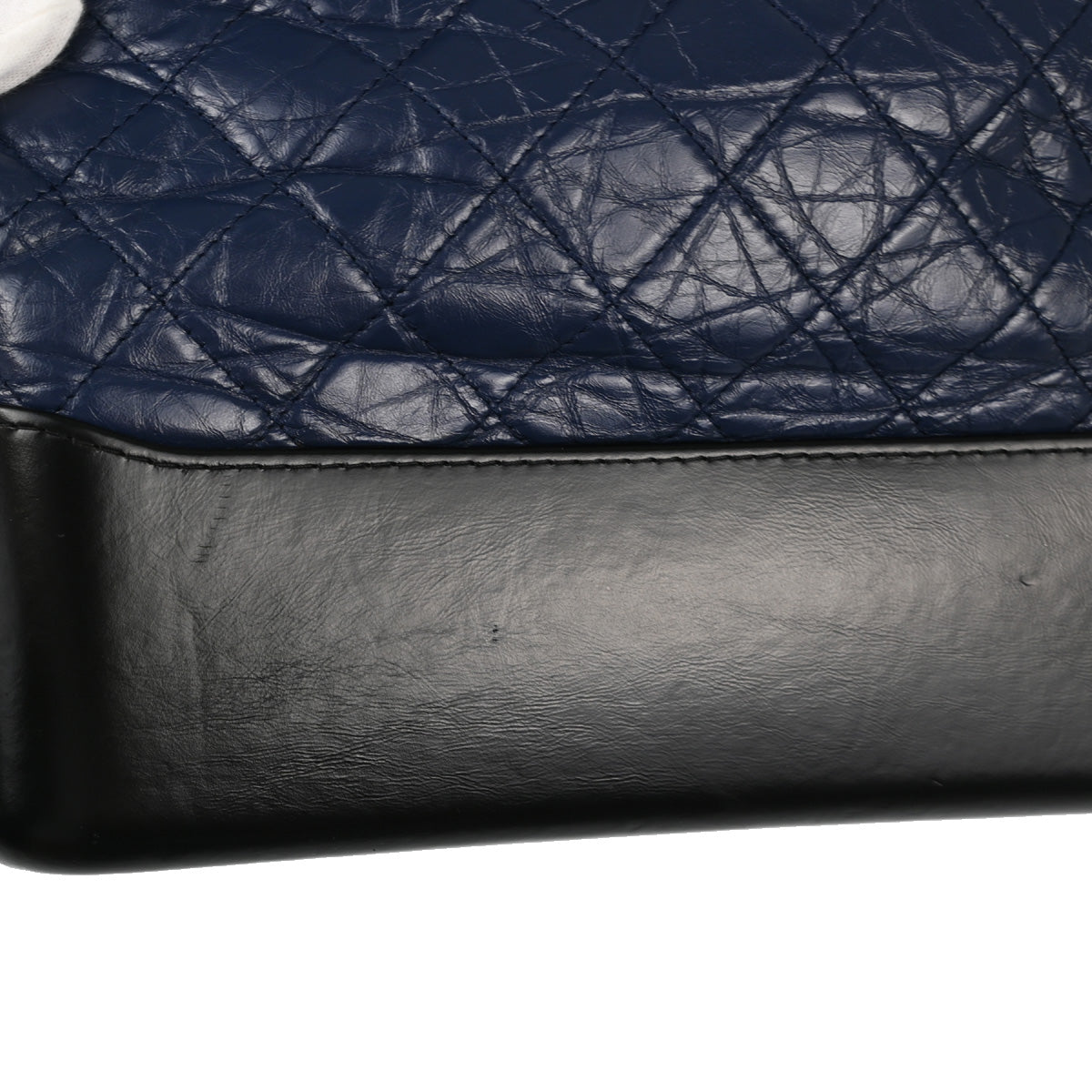 Chanel 2019 Blue Black Calfskin Large Gabrielle Shoulder Bag