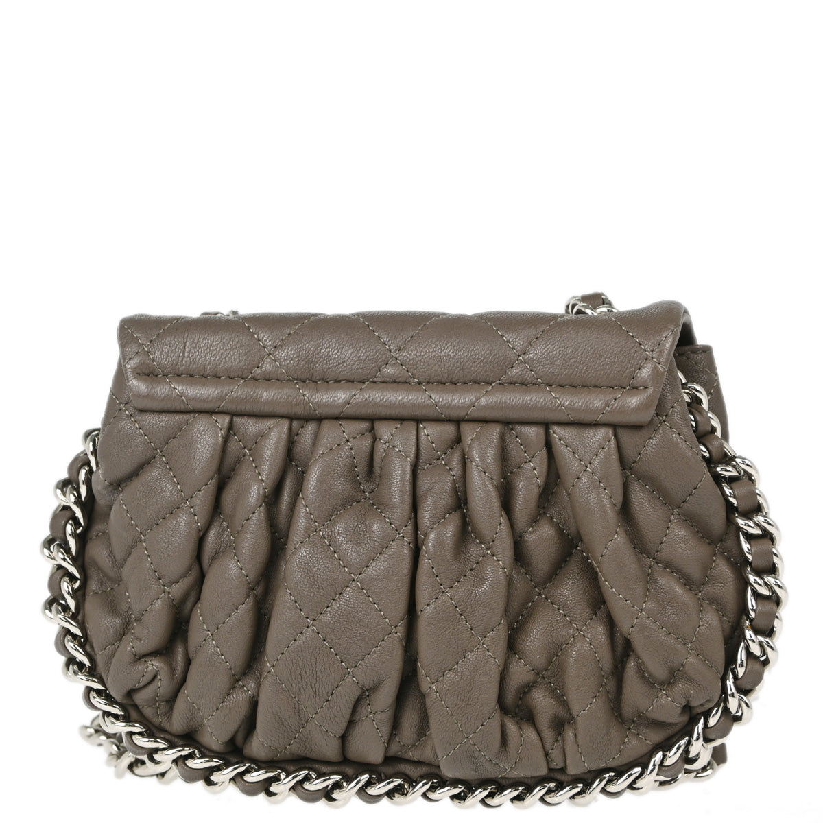 Chanel 2012-2013 Gray Lambskin Around Chain Shoulder Bag