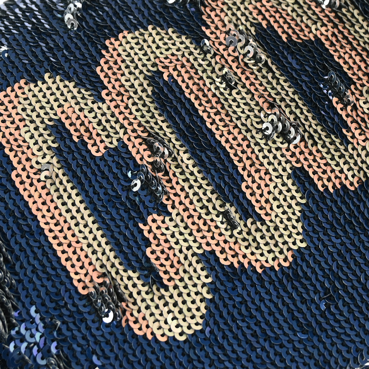 Chanel 2017 Blue Sequins Coco Cuba Flap Double Chain Shoulder Bag