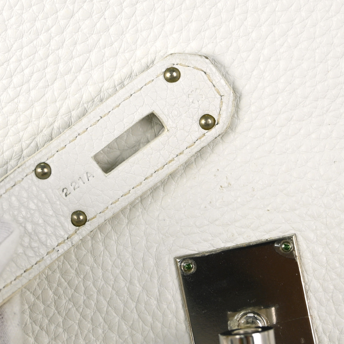 Hermes 2011 White Taurillon Clemence Jypsiere 34 Shoulder Bag