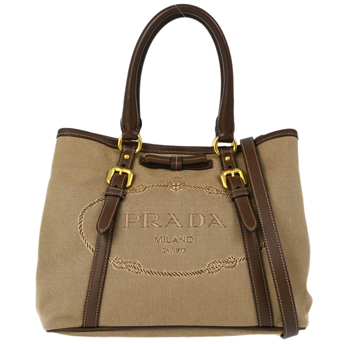 Prada Brown 2way Shoulder Tote Handbag