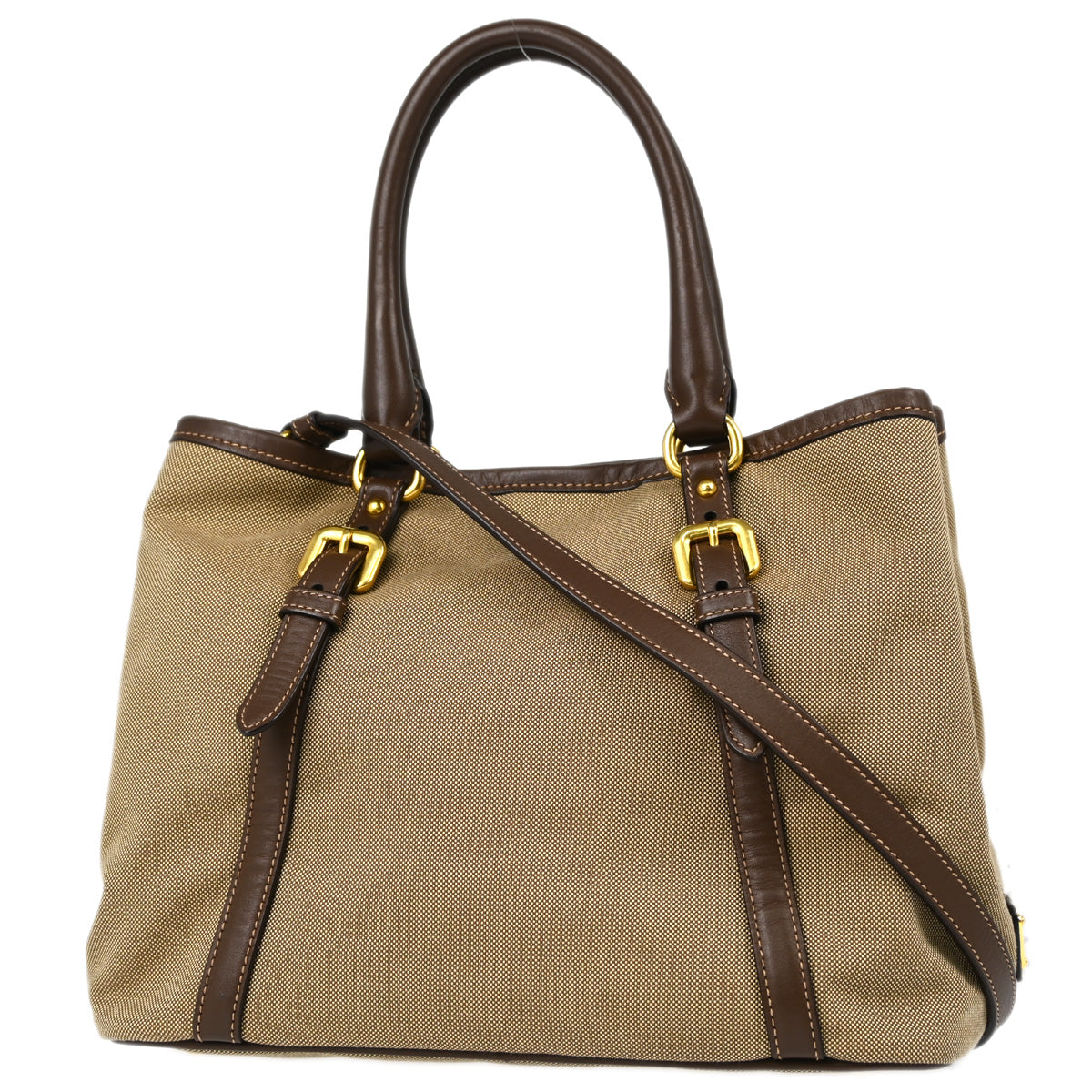 Prada Brown 2way Shoulder Tote Handbag