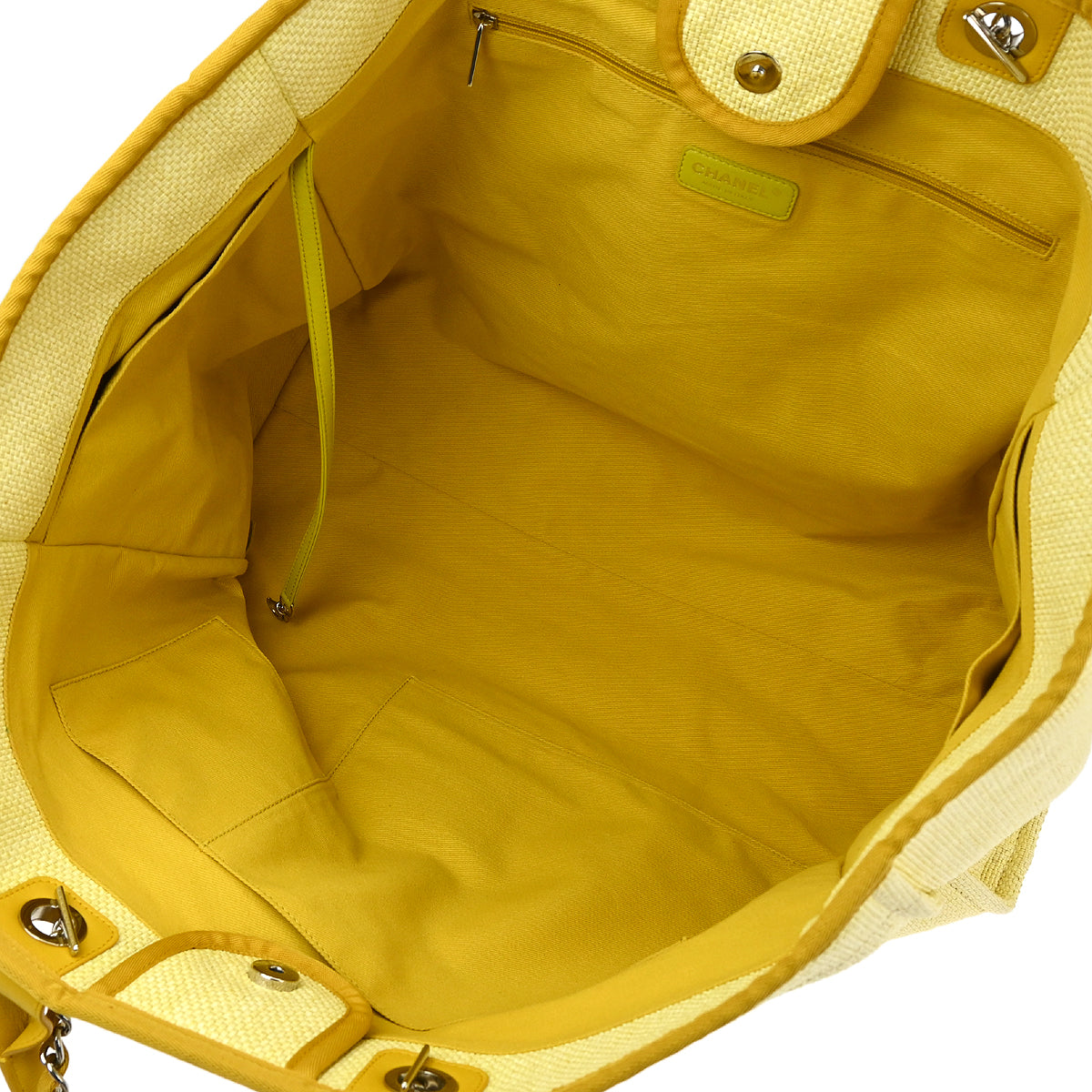 Chanel 2016-2017 Yellow Canvas Extra Large Deauville 2way Shoulder Tote Bag