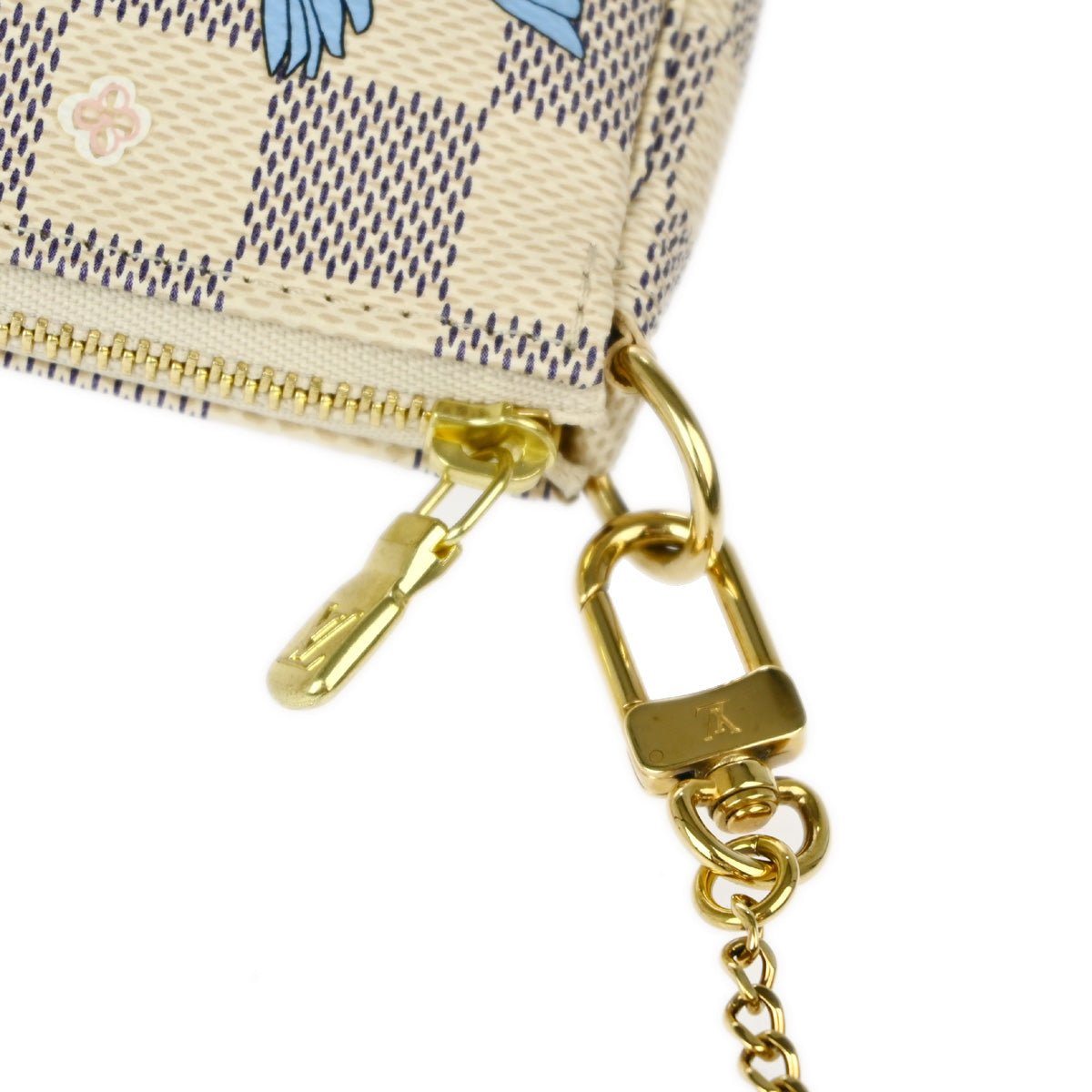 Louis Vuitton 2018 Damier Azur Mini Pochette Accessoires Handbag N64451