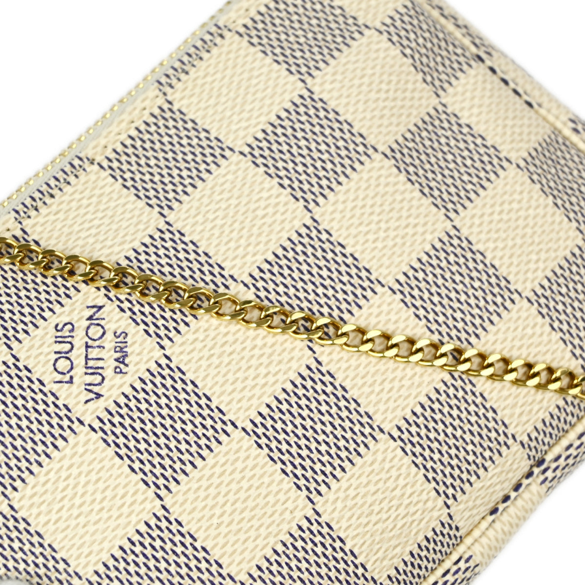 Louis Vuitton 2018 Damier Azur Mini Pochette Accessoires Handbag N64451