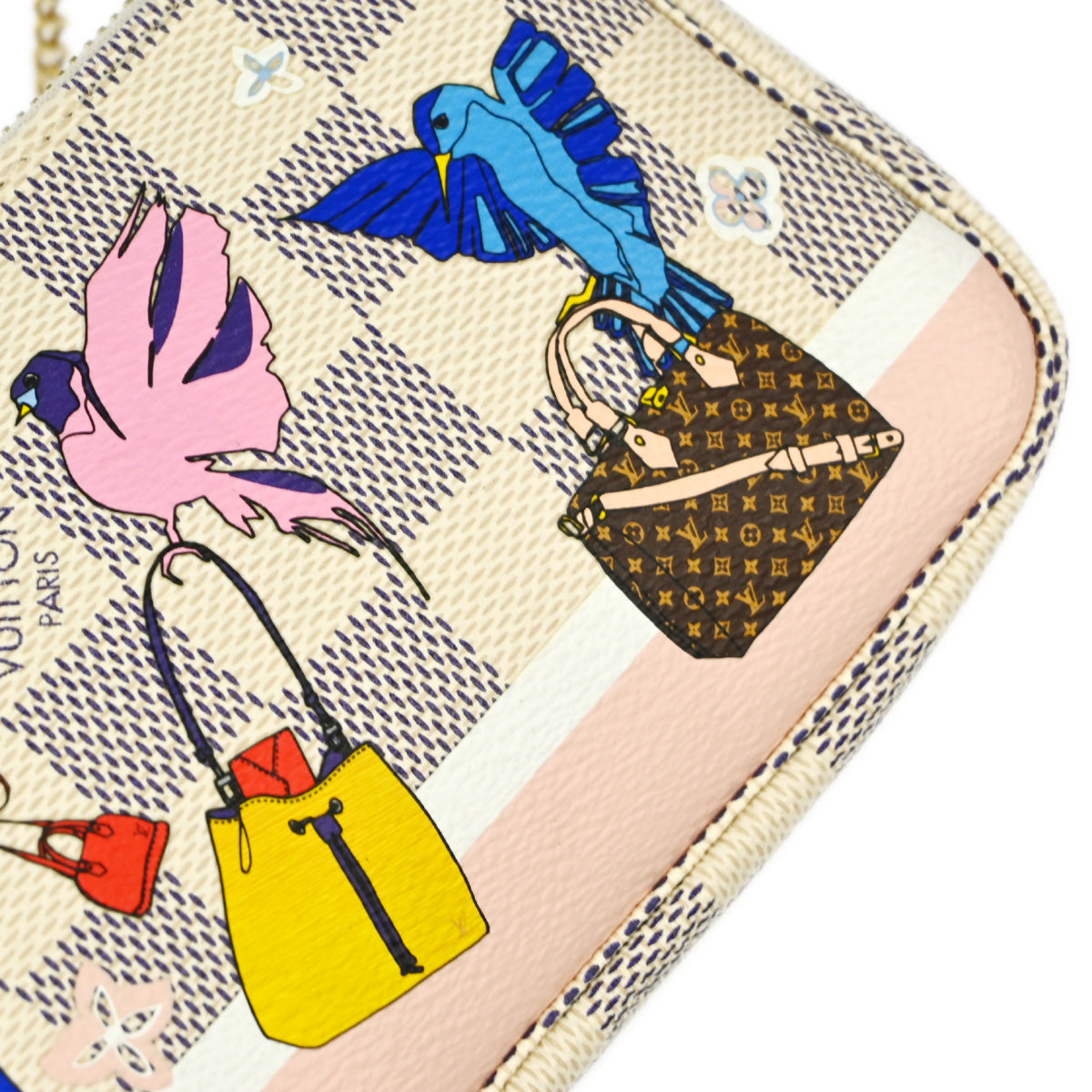 Louis Vuitton 2018 Damier Azur Mini Pochette Accessoires Handbag N64451