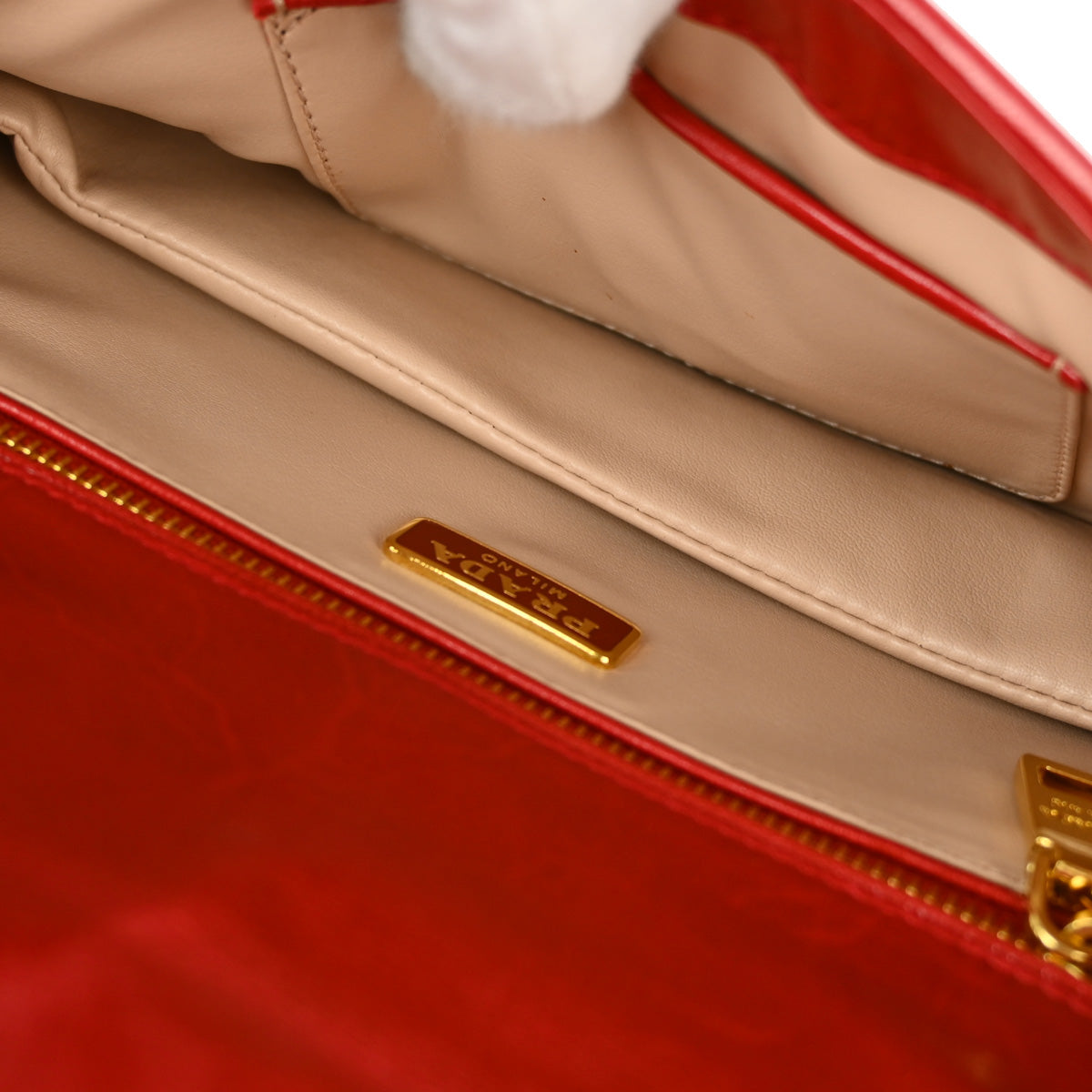 Prada Blue Denim Lip Shoulder Bag