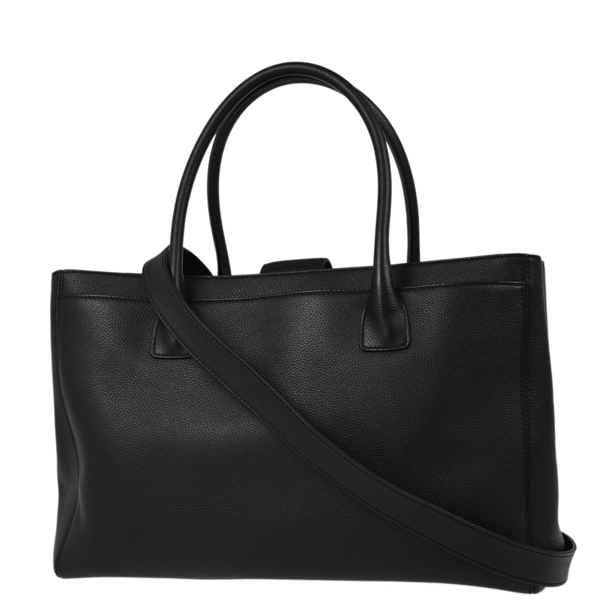 Chanel 2012 Black Calfskin Executive Cerf Tote 2way Shoulder Bag