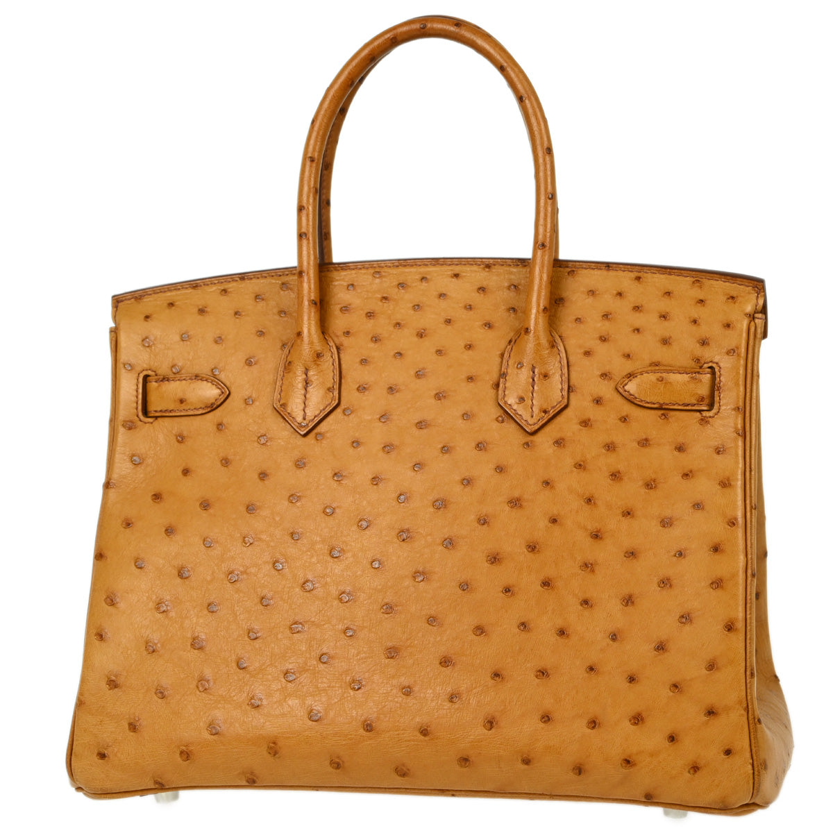 Hermes * 2014 Chestnut Ostrich Birkin 30 Handbag