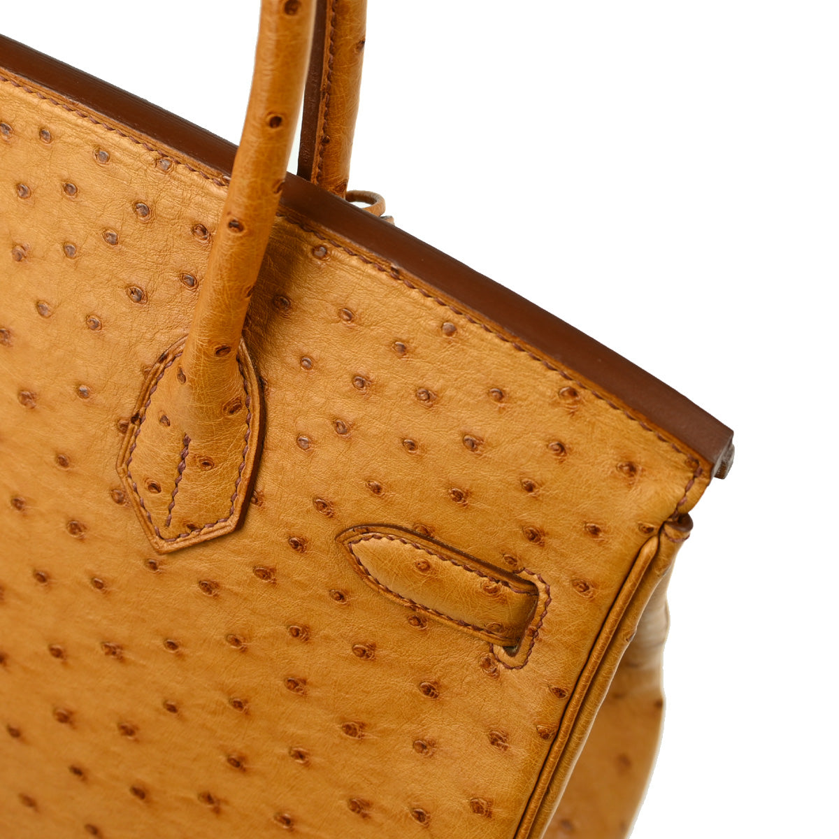 Hermes * 2014 Chestnut Ostrich Birkin 30 Handbag