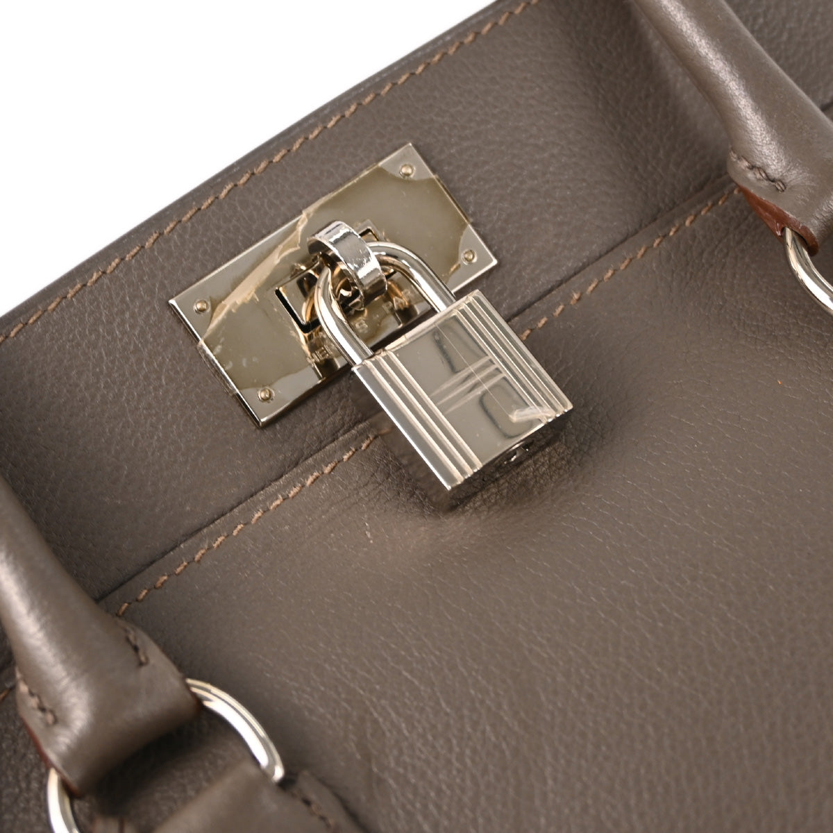 Hermes 2016 Etain Evercolor Toolbox 20 2way Shoulder Handbag
