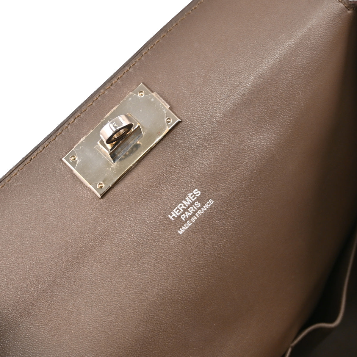 Hermes 2016 Etain Evercolor Toolbox 20 2way Shoulder Handbag