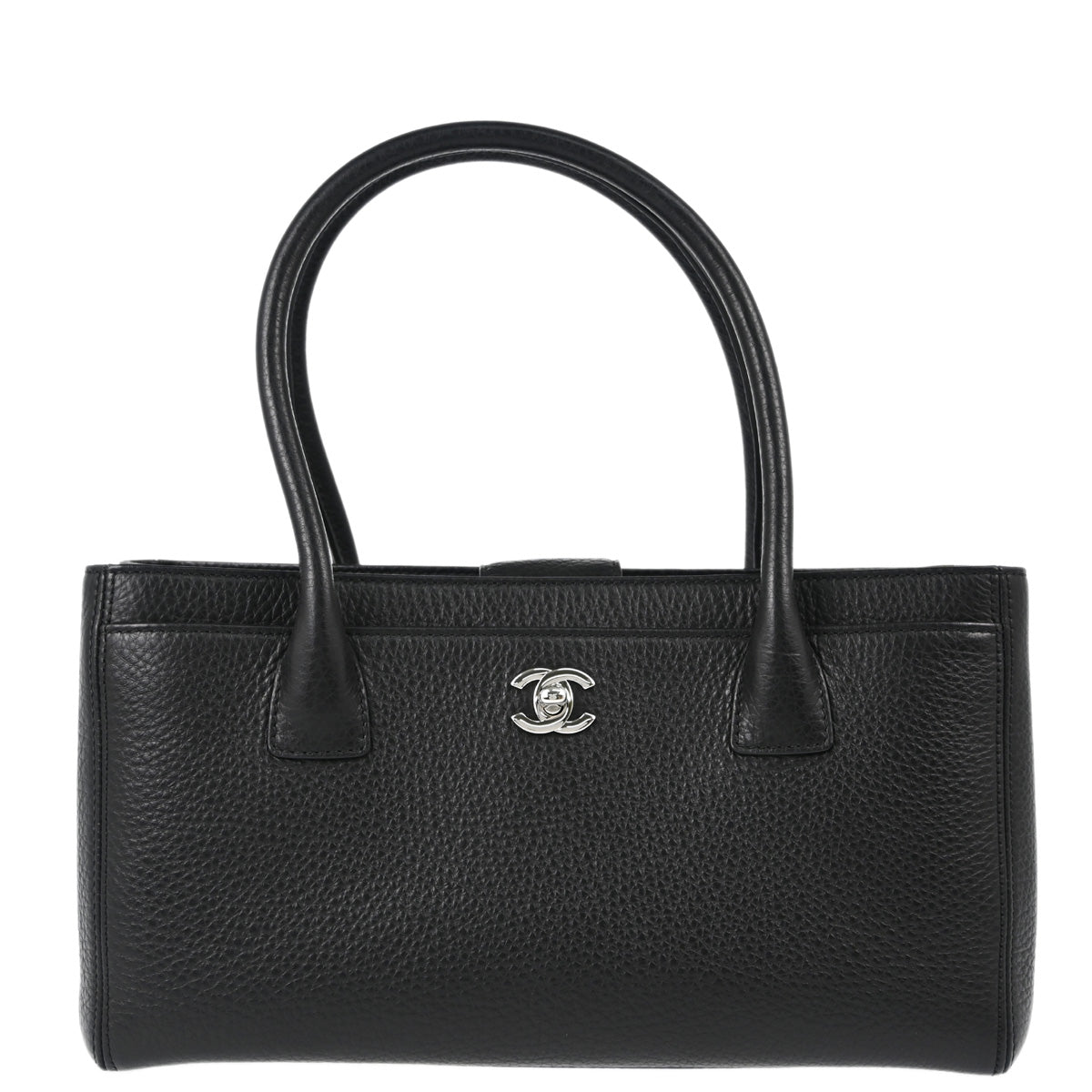 Chanel 2014-2015 Black Deerskin Executive Cerf Tote Shoulder Bag