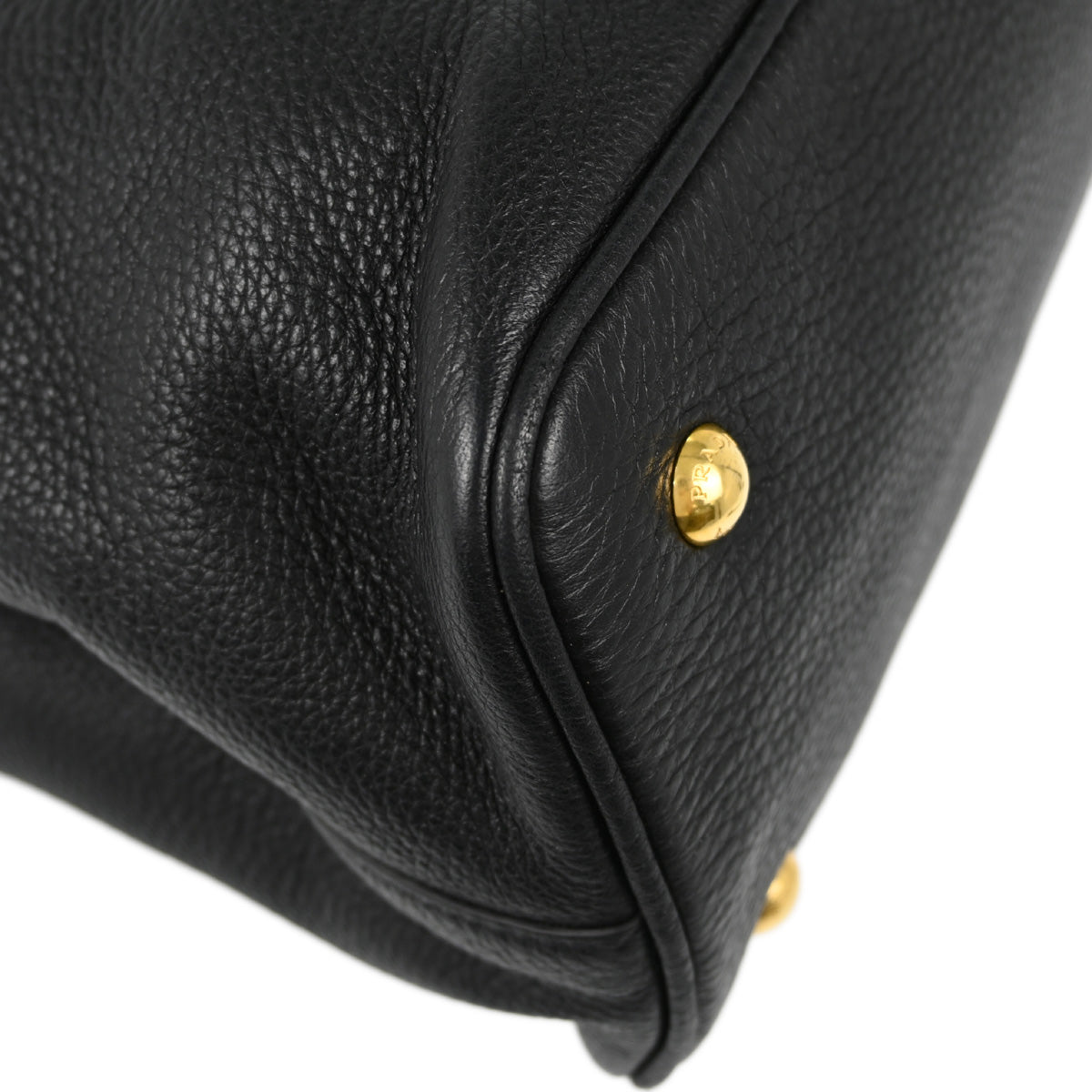Prada Black Leather 2way Shoulder Tote Handbag